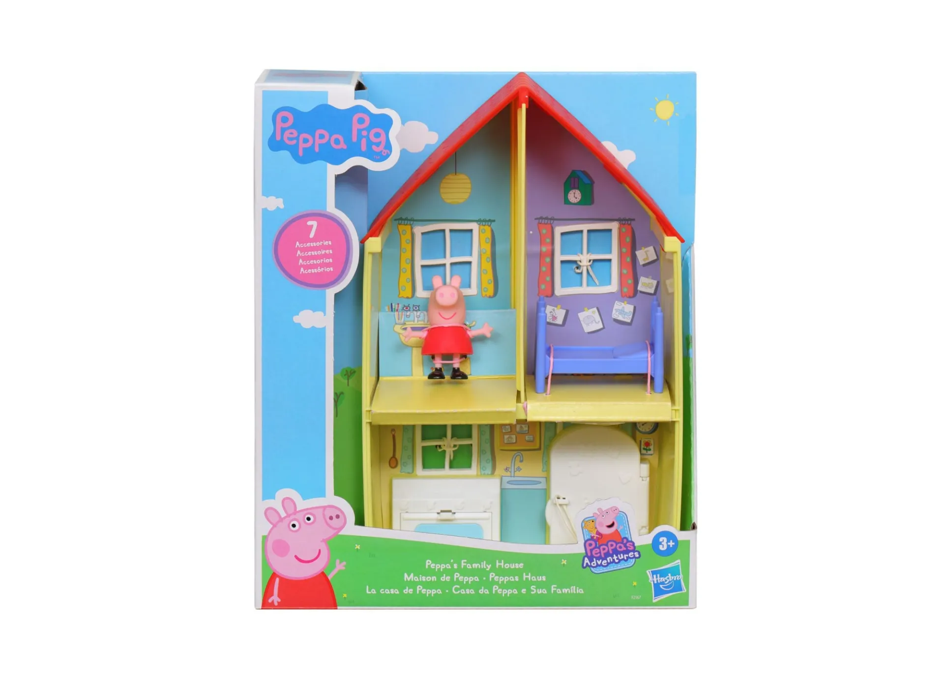 Peppa Pig Family House Playset with Accessories - 7 Pieces