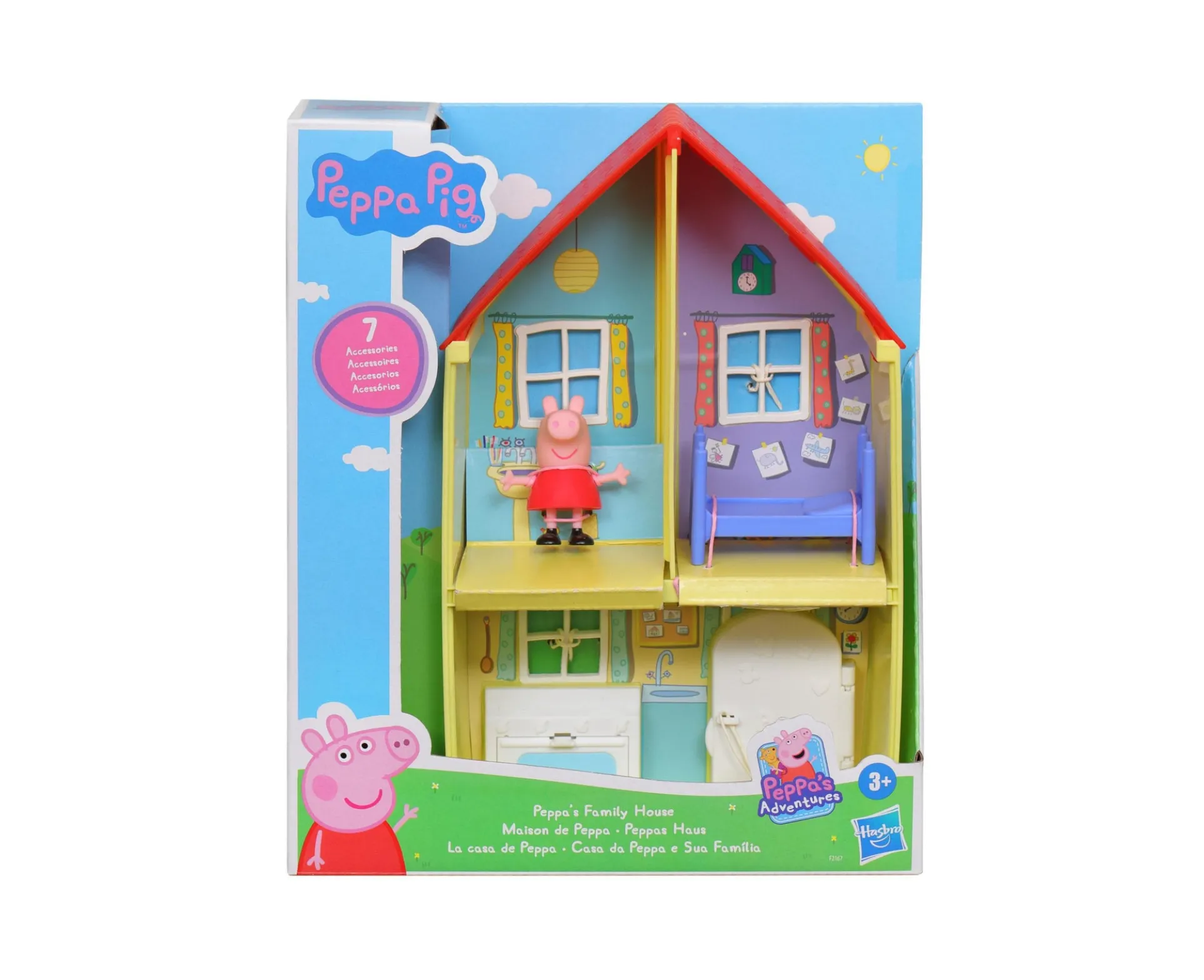 Peppa Pig Family House Playset with Accessories - 7 Pieces