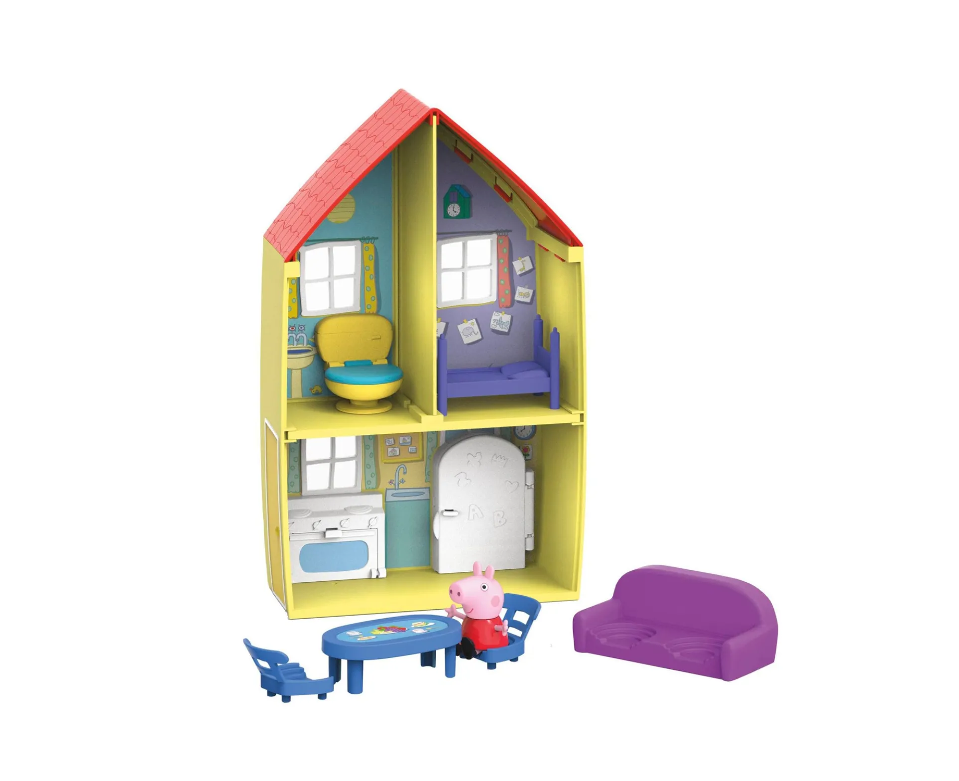 Peppa Pig Family House Playset with Accessories - 7 Pieces