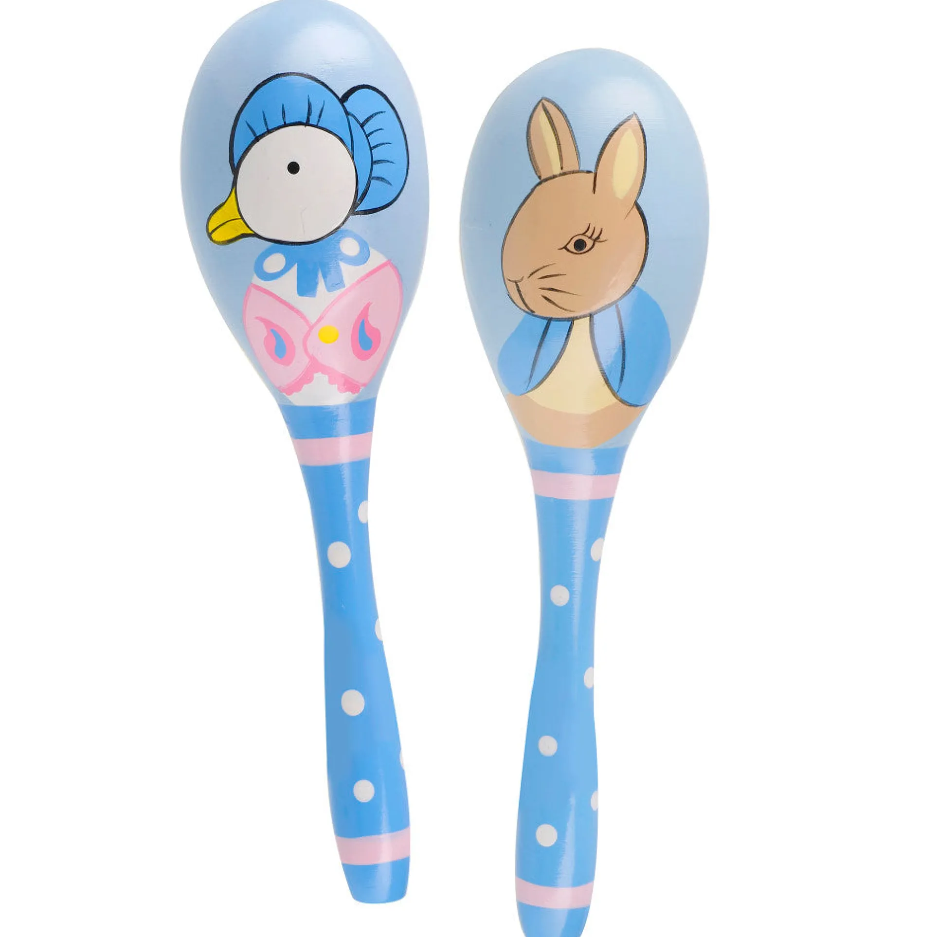 Peter Rabbit Wooden Maraca Set, Musical Shaker Instruments for Toddlers