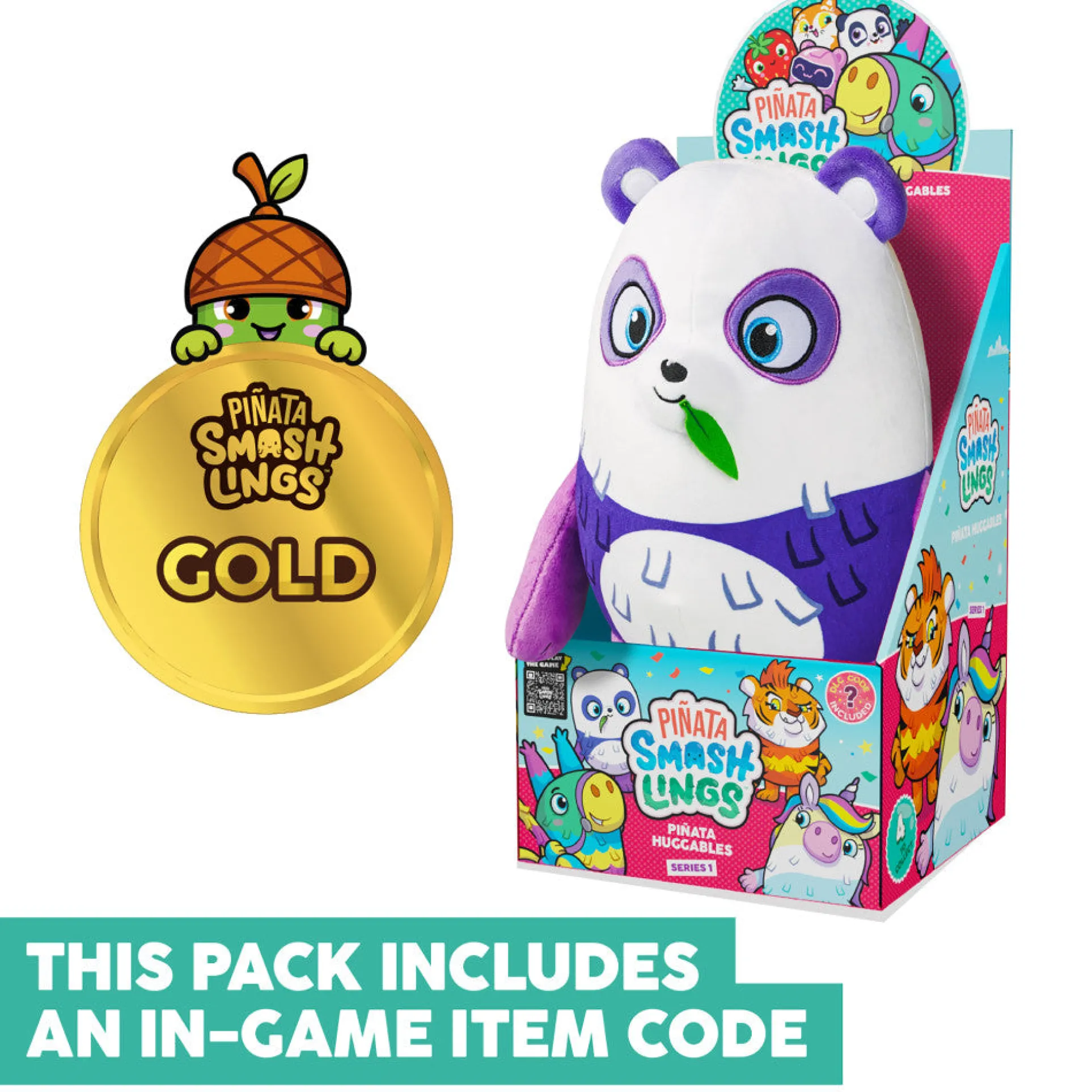 Piñata Smashlings 12 inch Sana The Panda Plush Toy