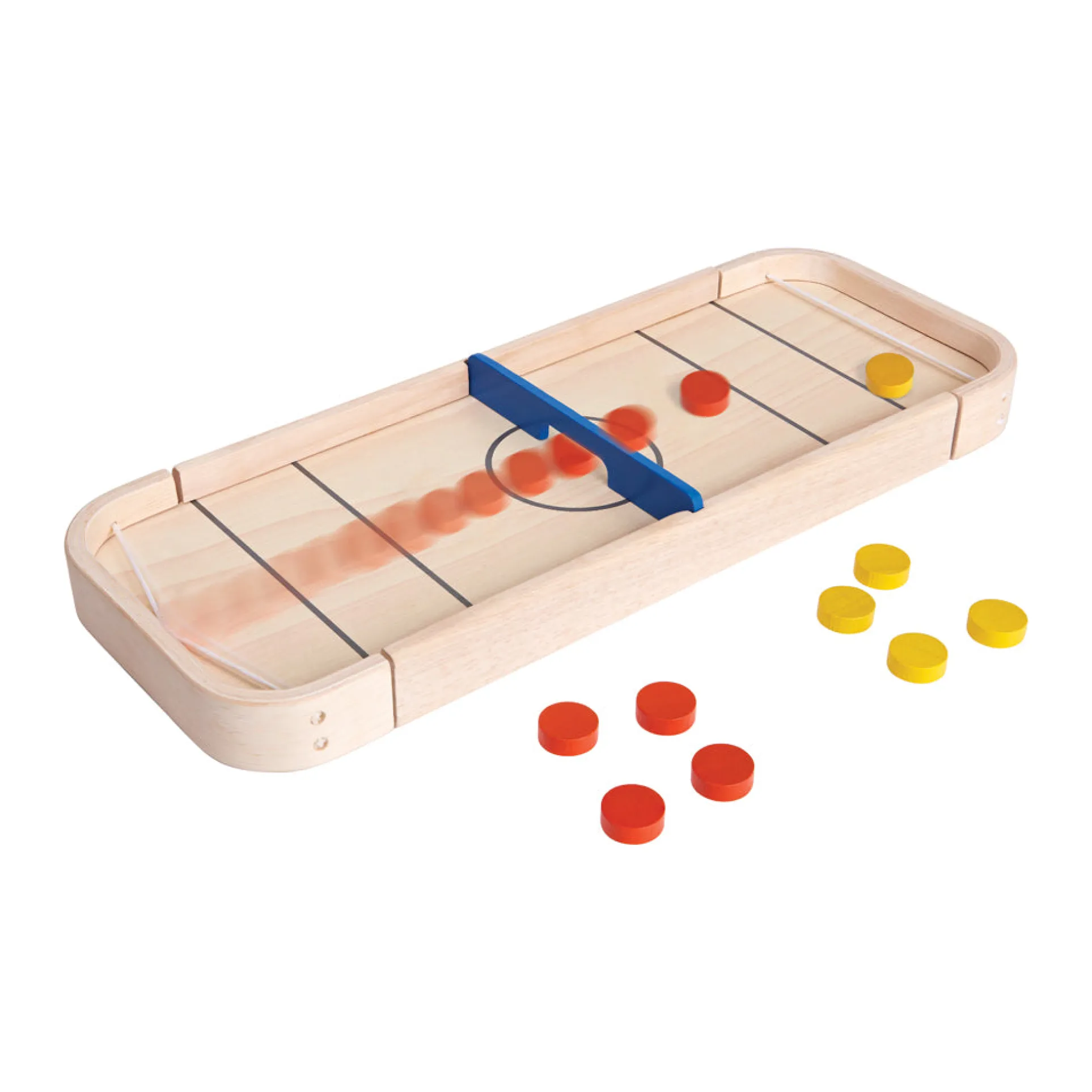 Plan Toys 2-in-1 Shuffleboard and Disc-Flicking Board Game
