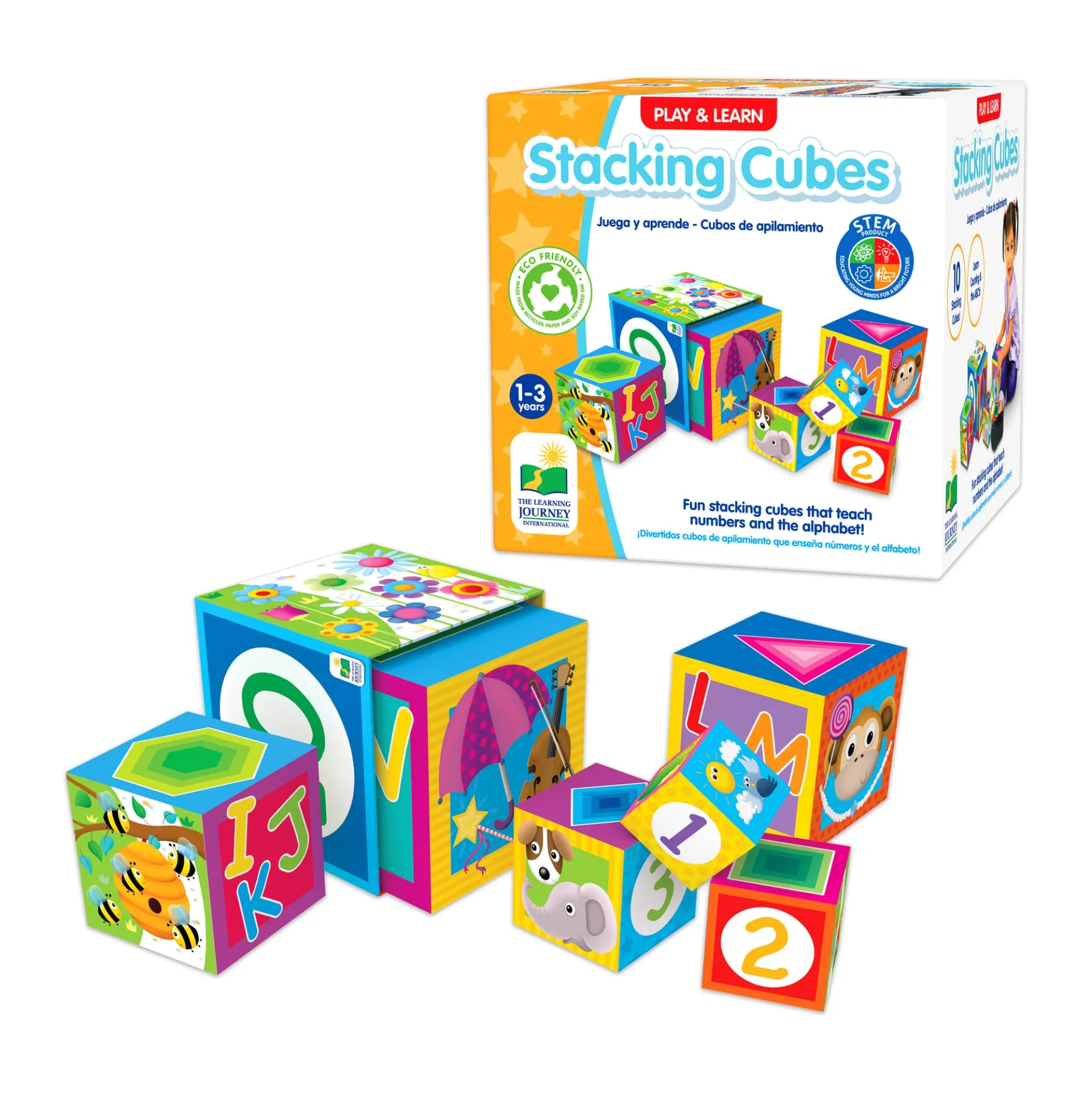 Play & Learn - Colorful Stacking Cubes for Early Learning