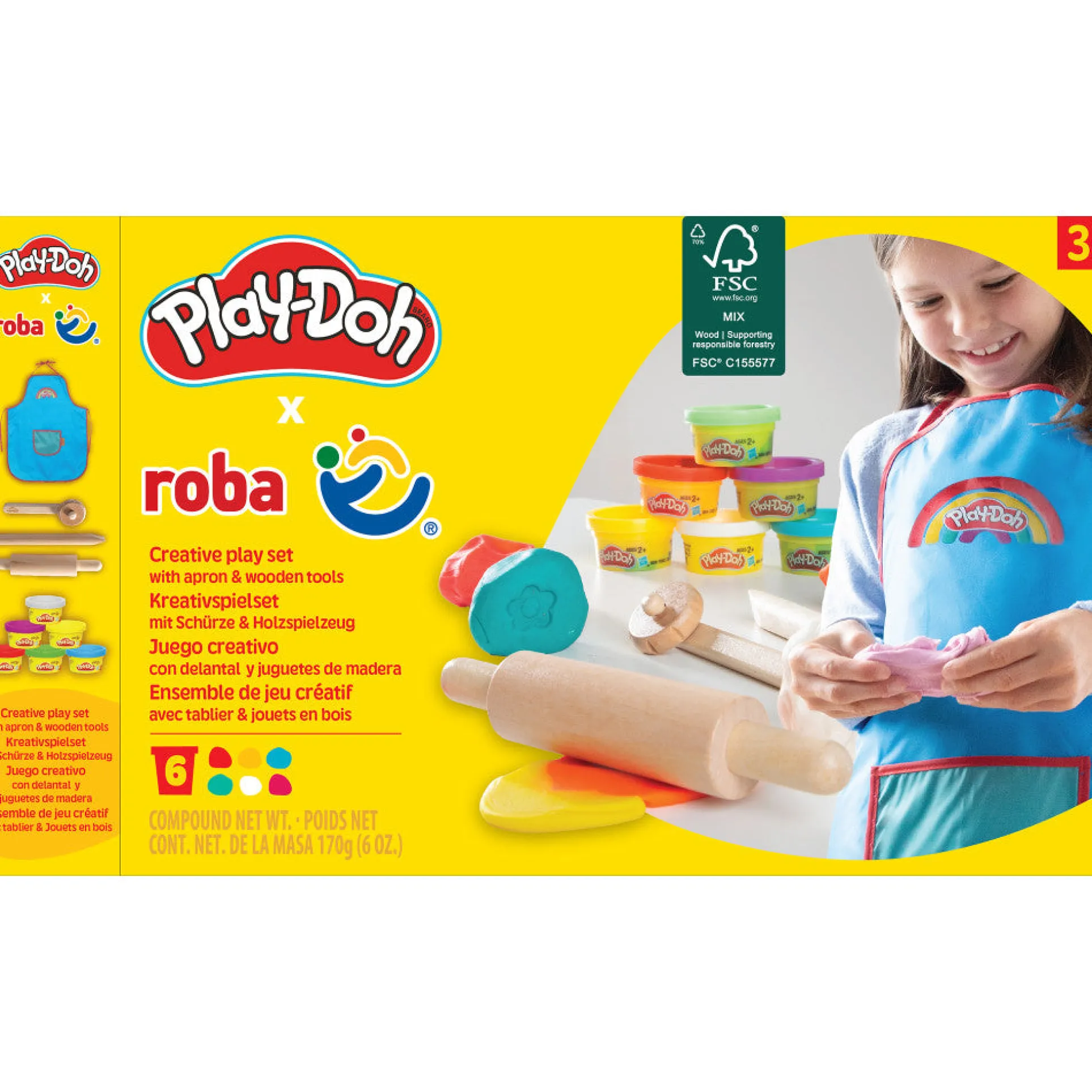Play-Doh Eco-Friendly Creation Station - 6 Colors Playset, Ages 3+
