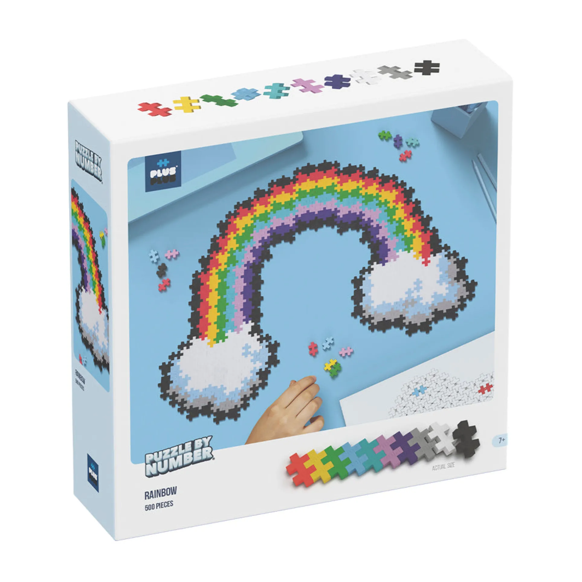 Plus-Plus Puzzle By Number - Rainbow Jigsaw Puzzle - 500 pc