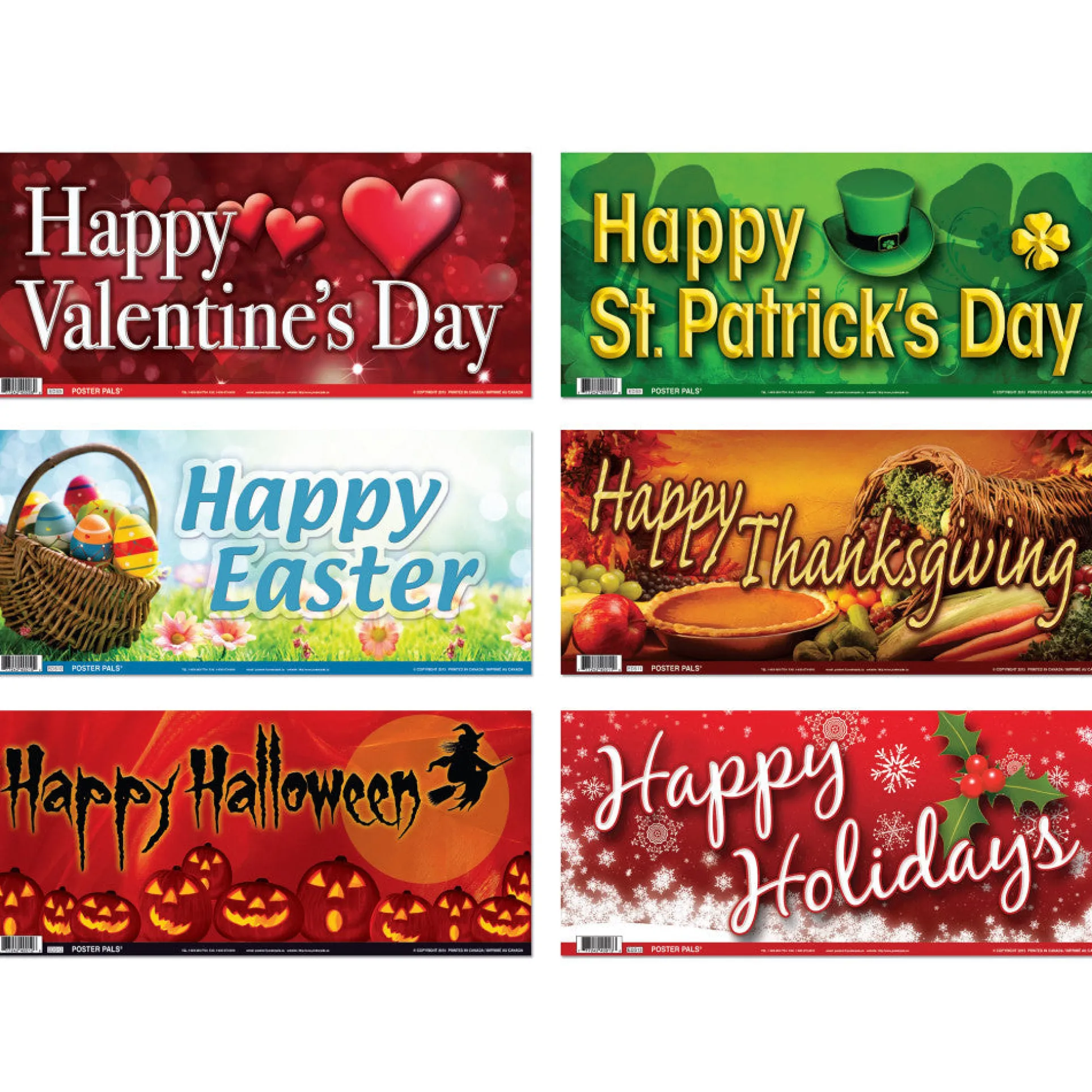 Poster Pals 6-Piece English Special Occasions Educational Posters Set