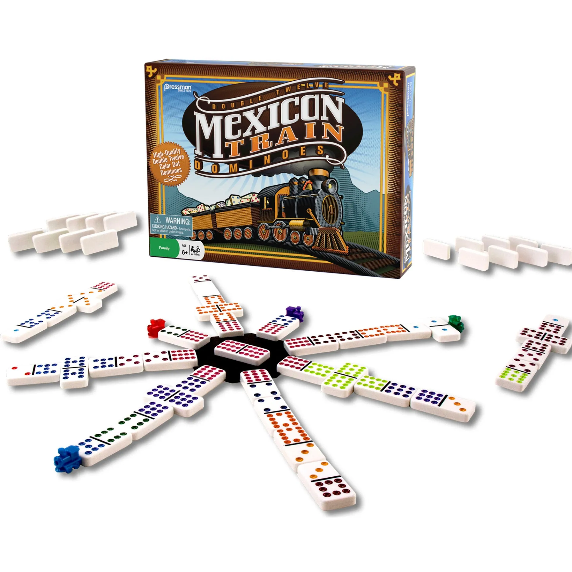 Pressman Mexican Train Dominoes Game Set