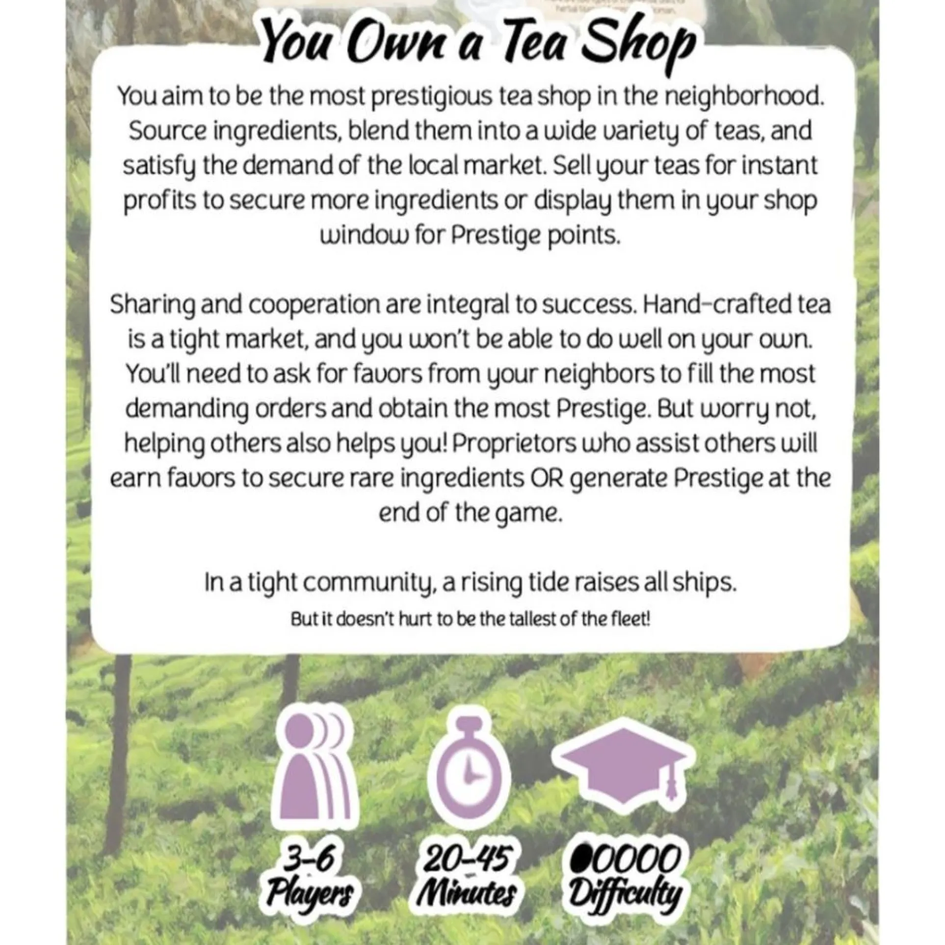 Prosperitea Artisanal Tea Blending Strategy Board Game