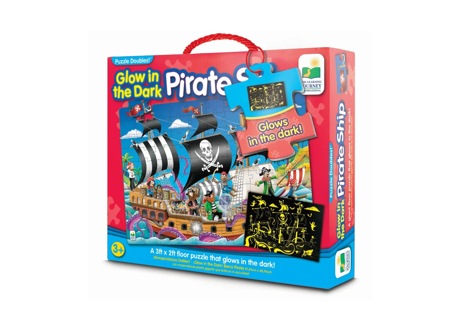 Puzzle Doubles! Glow in the Dark Pirate Ship - 100 pc