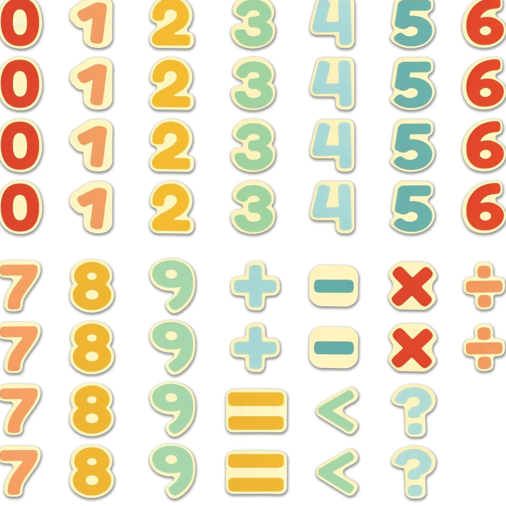 Hape Colorful Magnetic Wooden Numbers Set - 54 Pieces