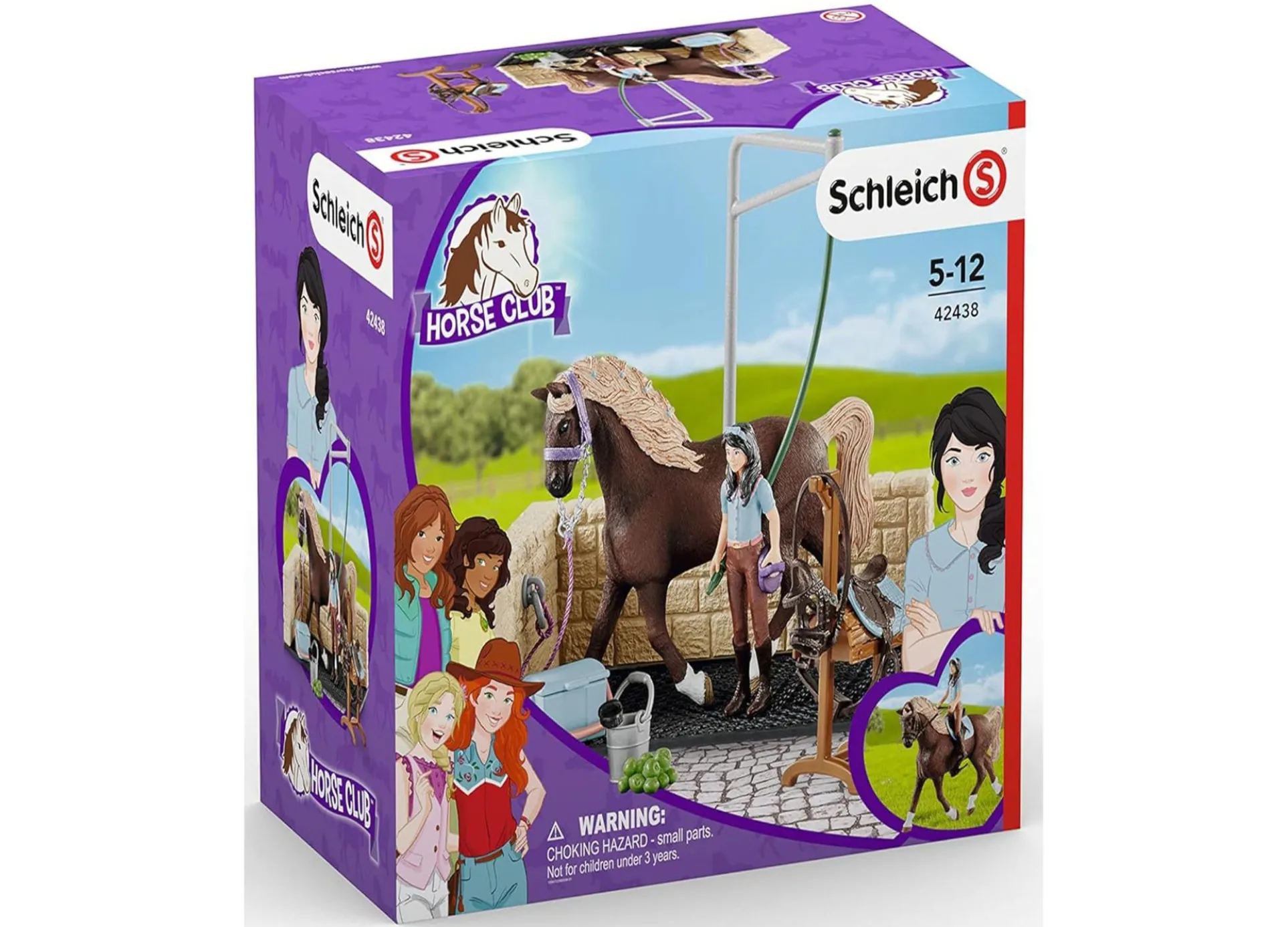 Schleich Horse Club Emily & Luna Horse Washing Station Playset, 19 Pieces