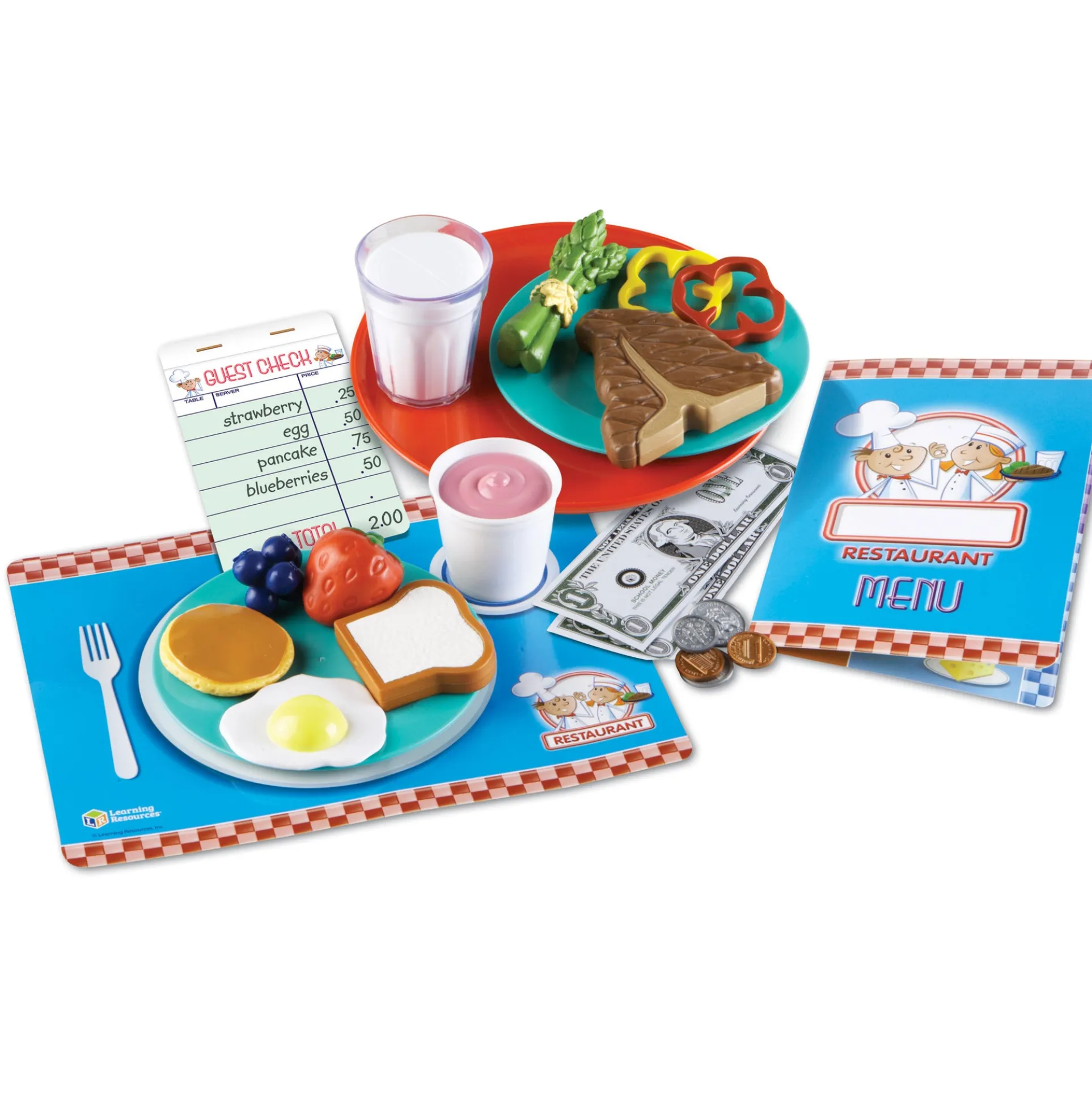 Learning Resources Serve It Up! Play Restaurant - Complete Pretend Playset