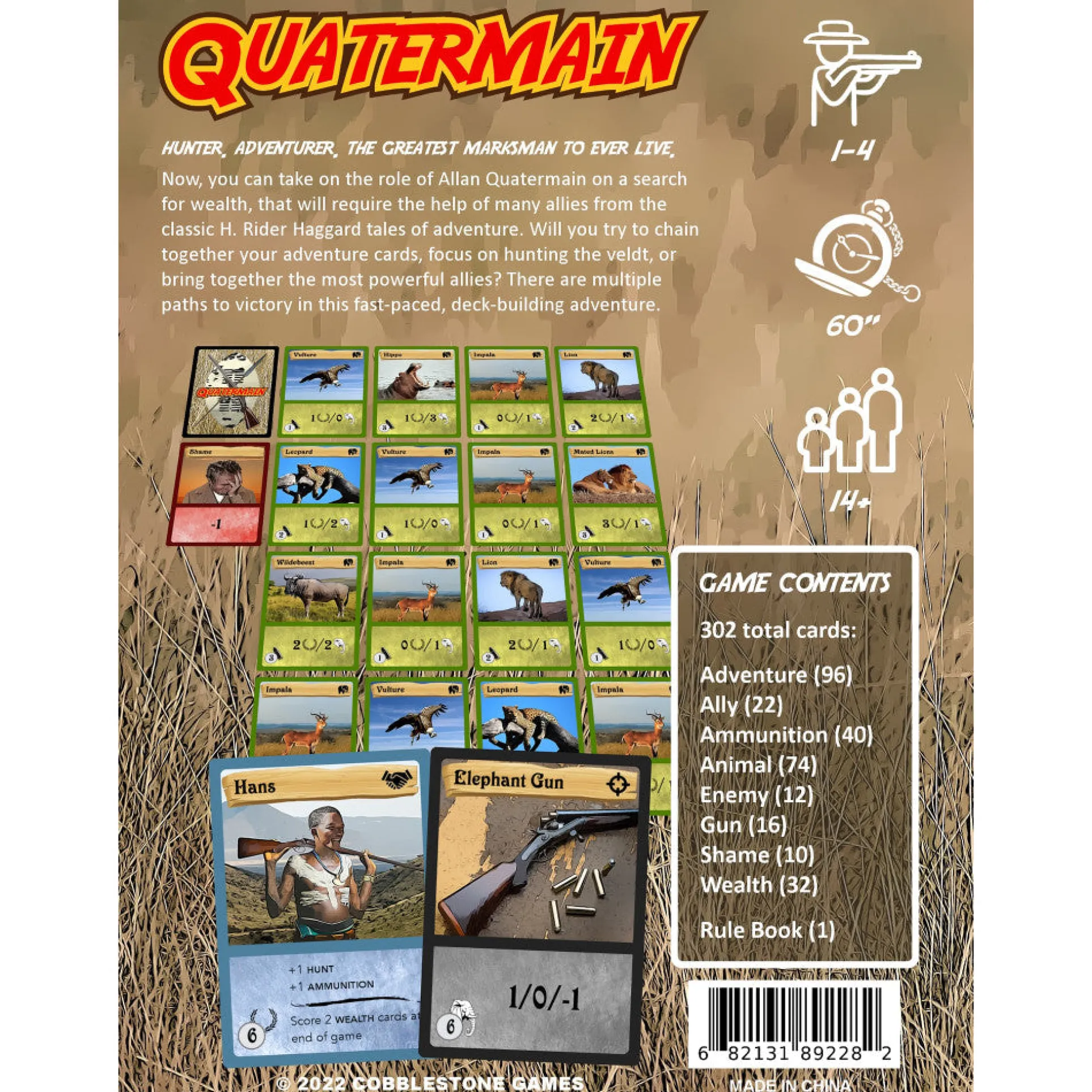 Quatermain: King Solomon's Mines Deck Building Adventure Game