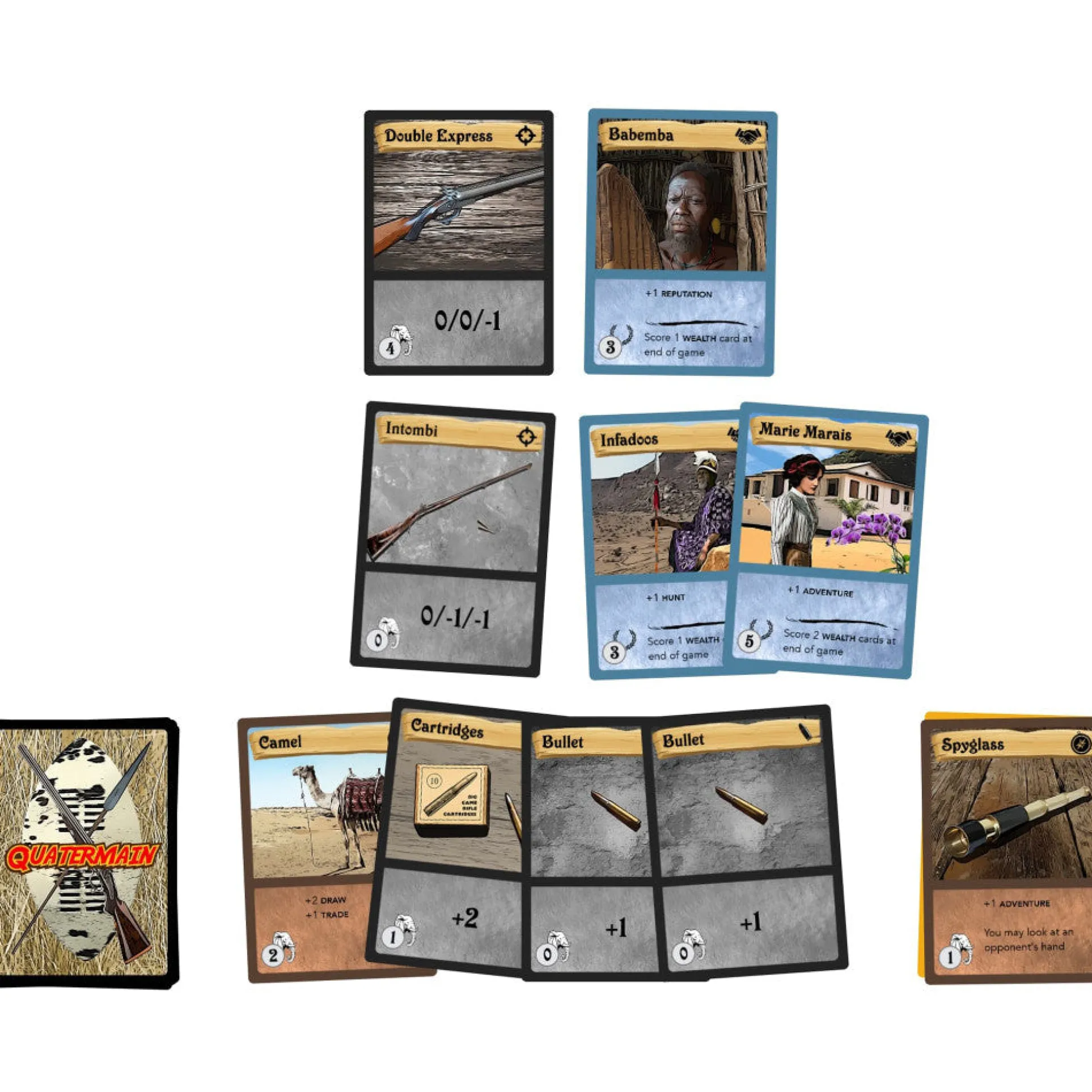 Quatermain: King Solomon's Mines Deck Building Adventure Game