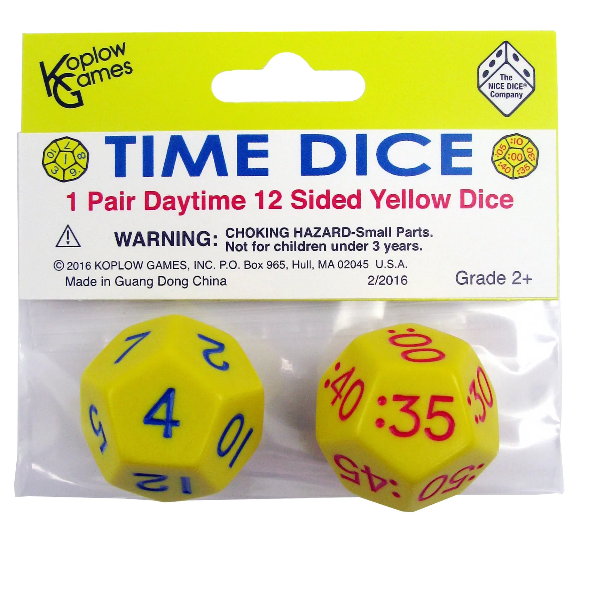 Koplow Games Time Dice Jumbo Duo Pack, 6 Sets