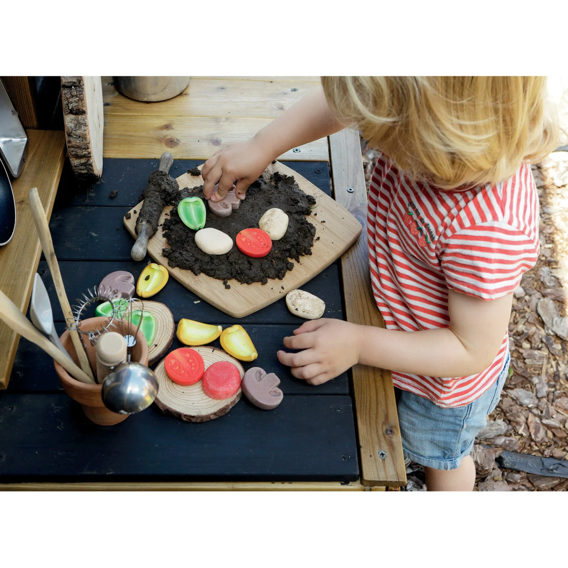 Yellow Door Playful Pizza Sensory Play Stones