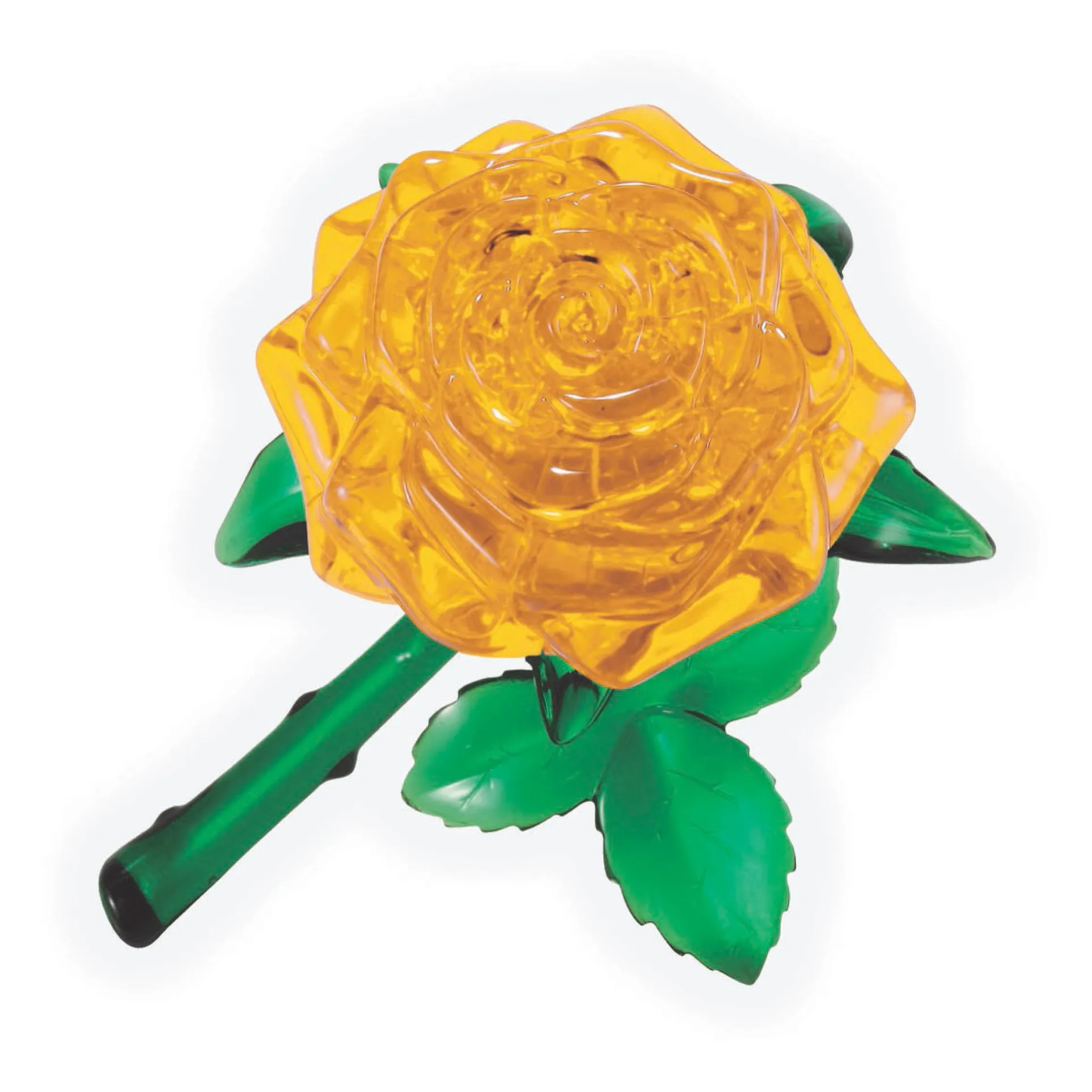 Radiant Yellow Rose 3D Crystal Puzzle - 44 Pieces