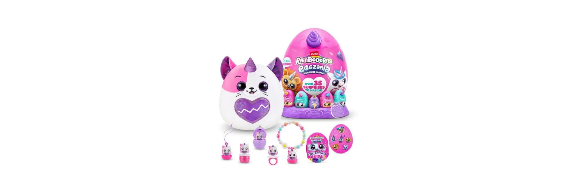 Rainbocorns Zuru Eggzania Giant Series 1 Interactive Plush Toy