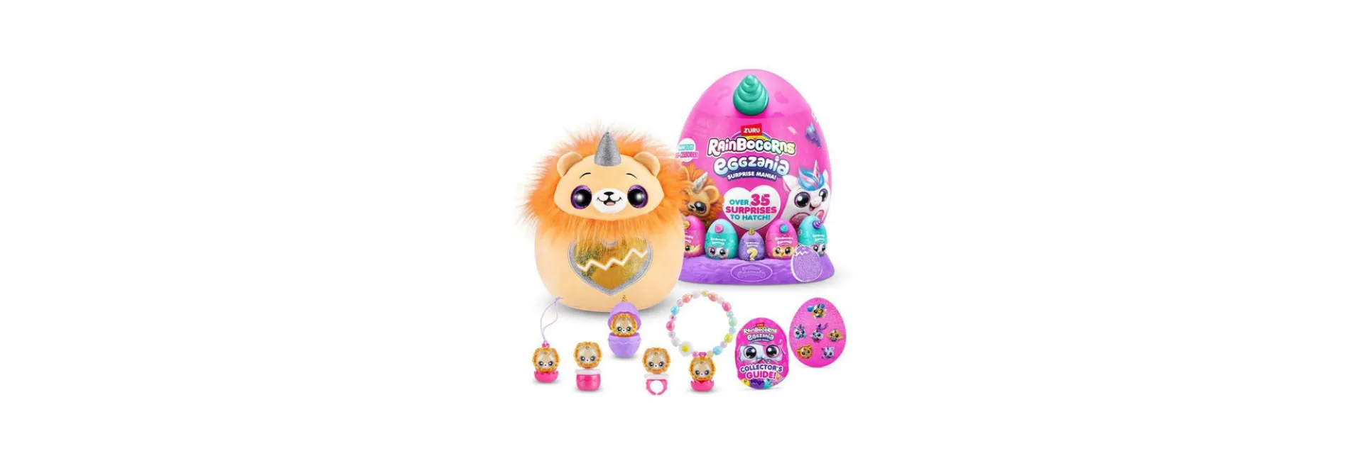 Rainbocorns Zuru Eggzania Giant Series 1 Interactive Plush Toy