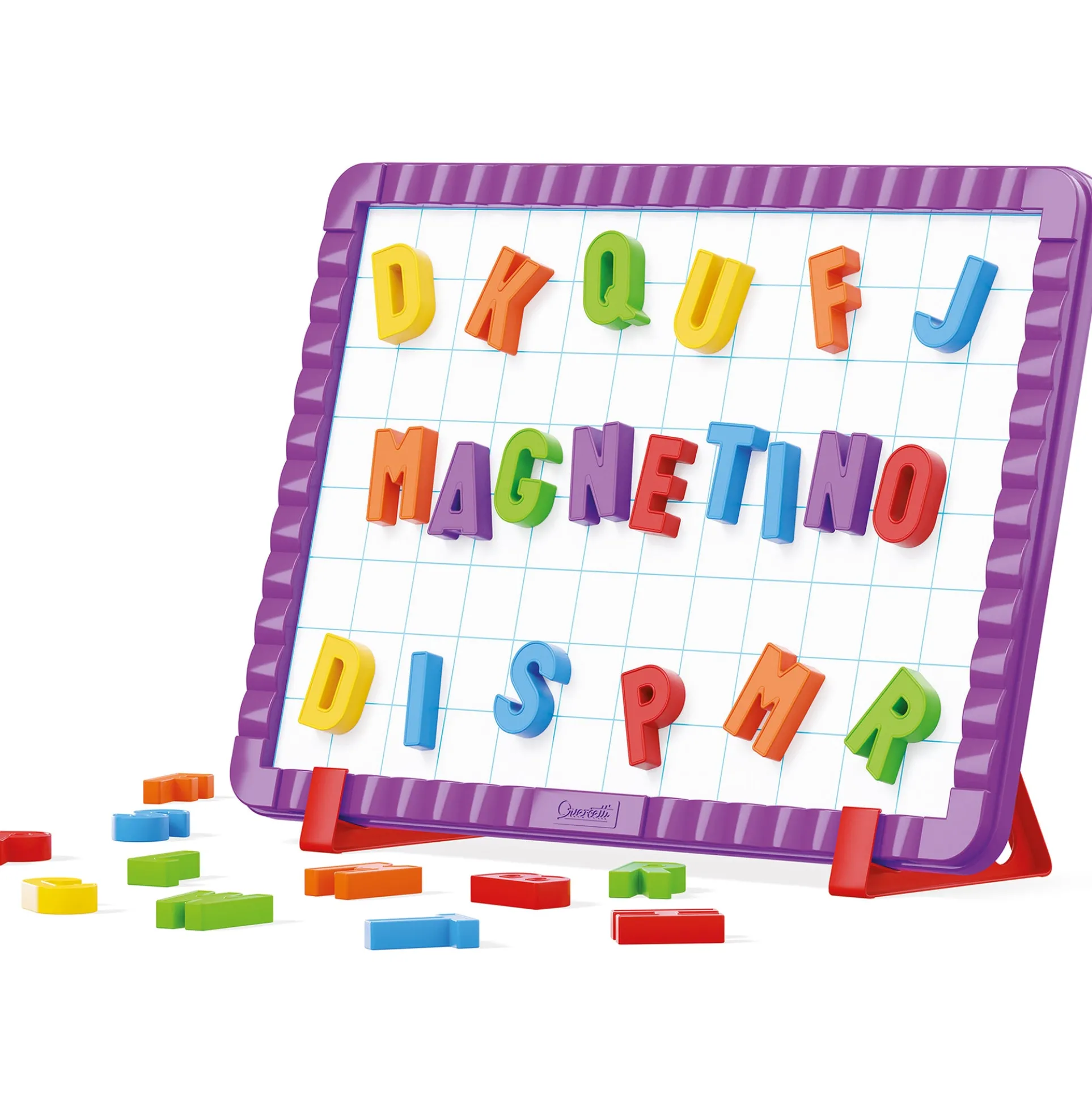 Quercetti Magnetic ABC Spell Master Set - 44 Colorful Letters for Kids 4+