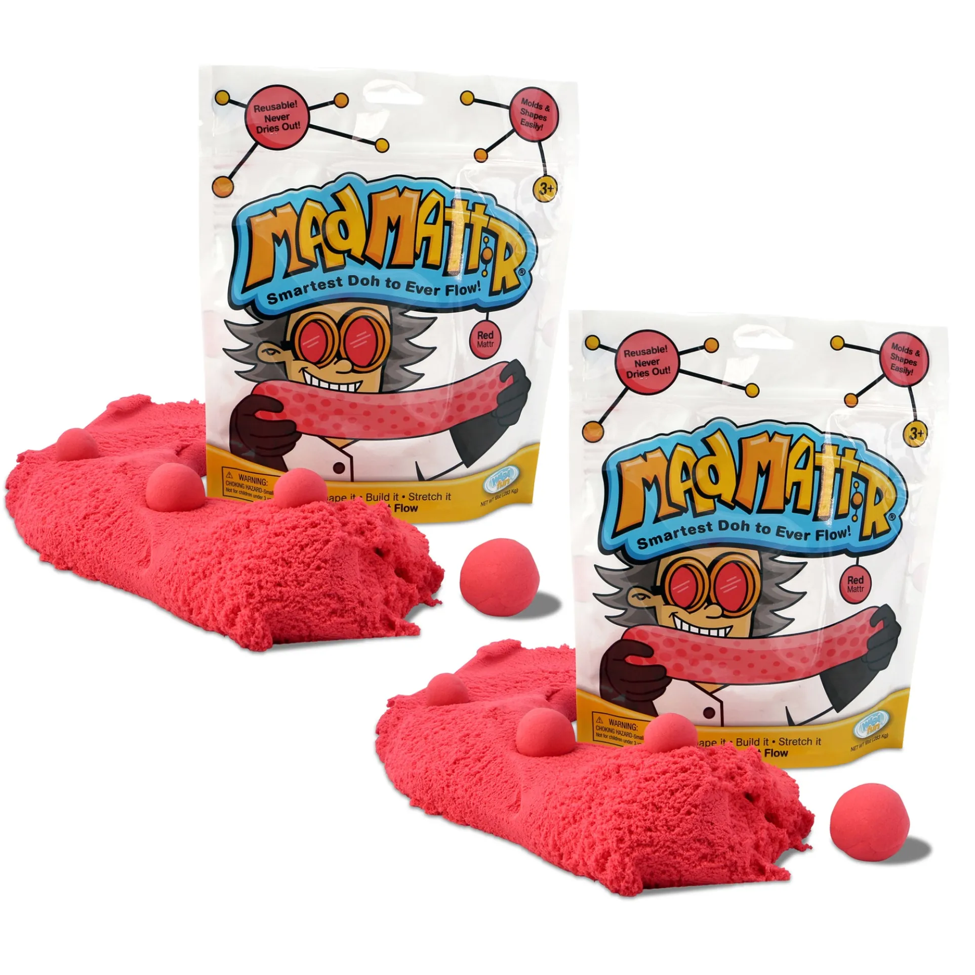Relevant Play Mad Mattr Creativity Dough - Red, 20 oz Total (2 Packs)