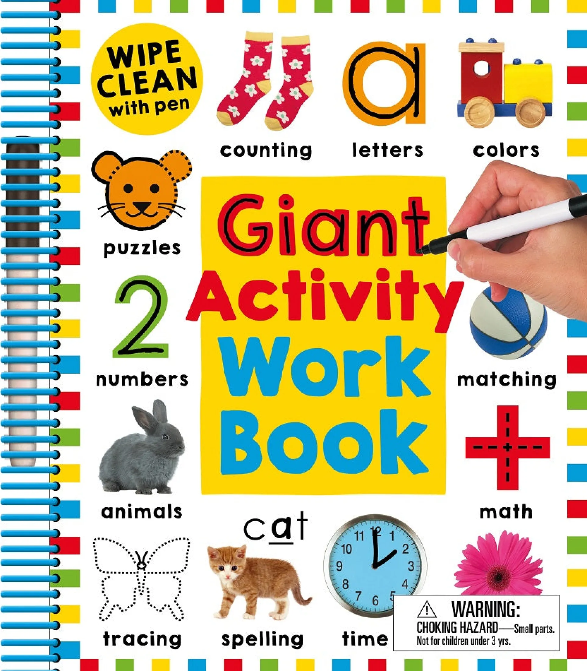 Roger Priddy Giant Activity Workbook - Colorful Learning Fun with Wipe-Clean Pages