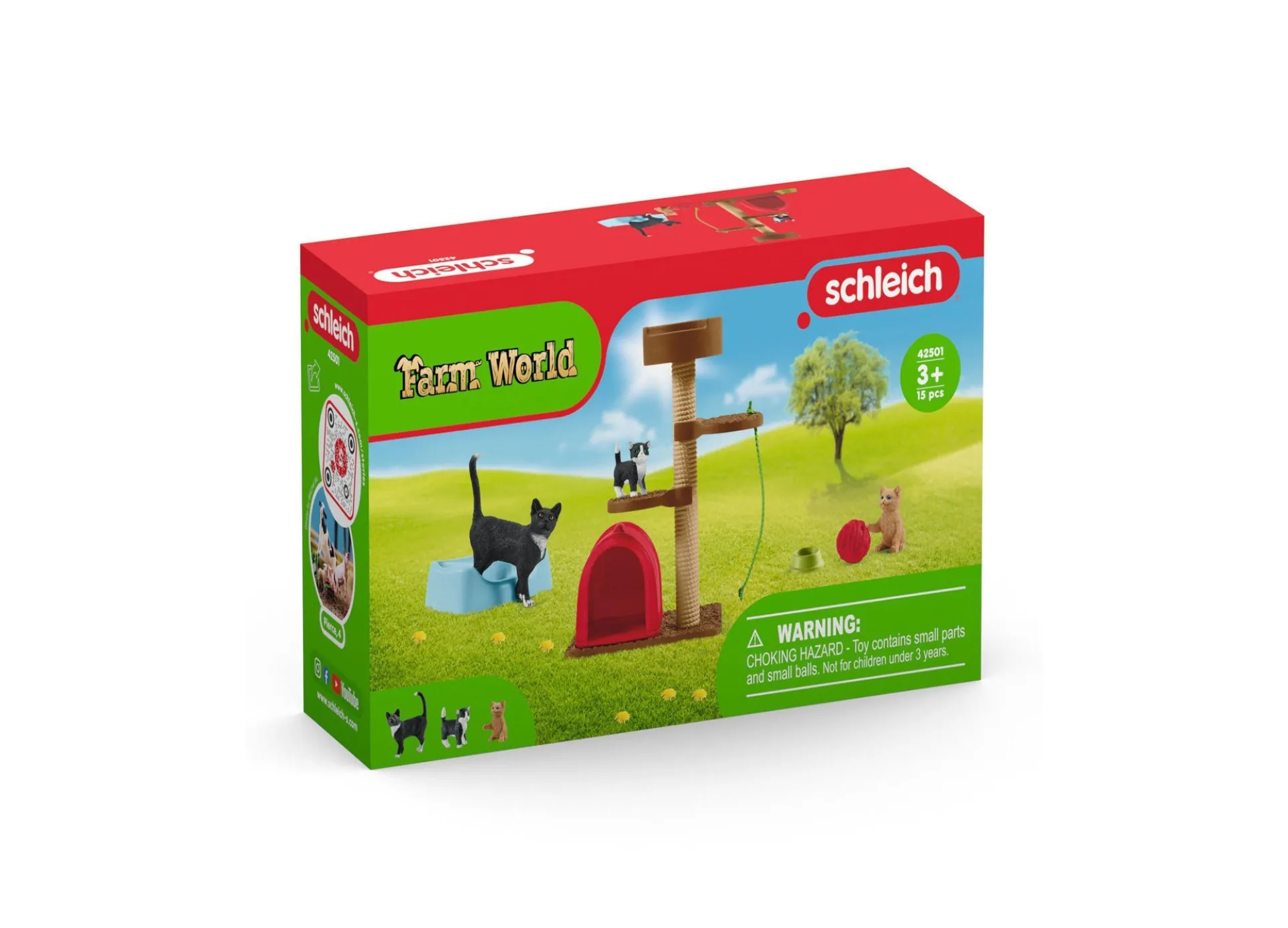 Schleich Farm World Playtime for Cute Cats Animal Figure Playset