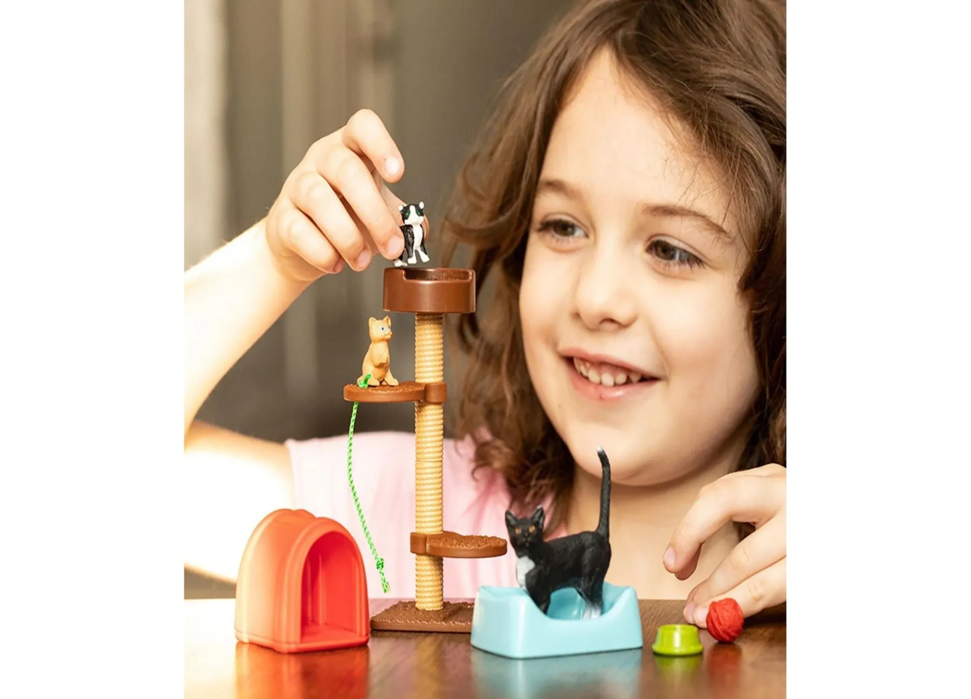 Schleich Farm World Playtime for Cute Cats Animal Figure Playset