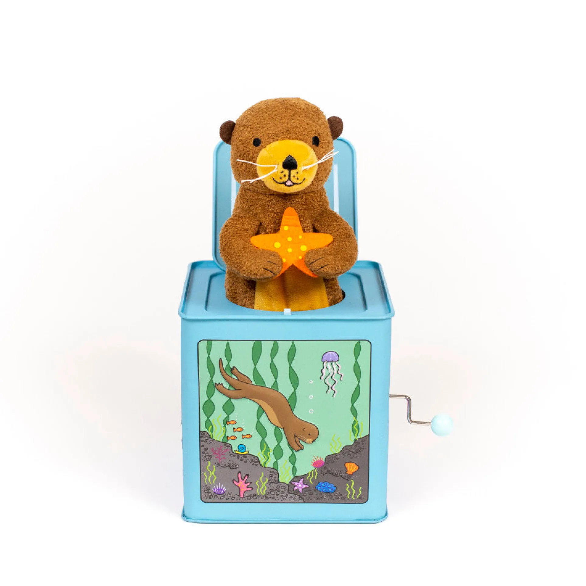 Sea Otter Jack-in-the-Box: Classic Tin Musical Toy