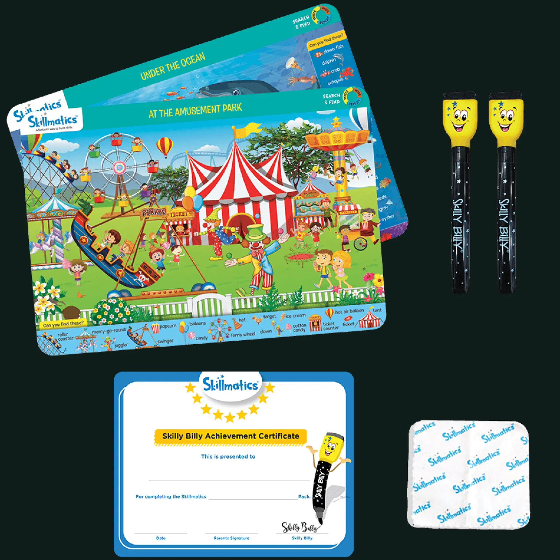 Search & Find Reusable Activity Mats - Educational Learning Toy