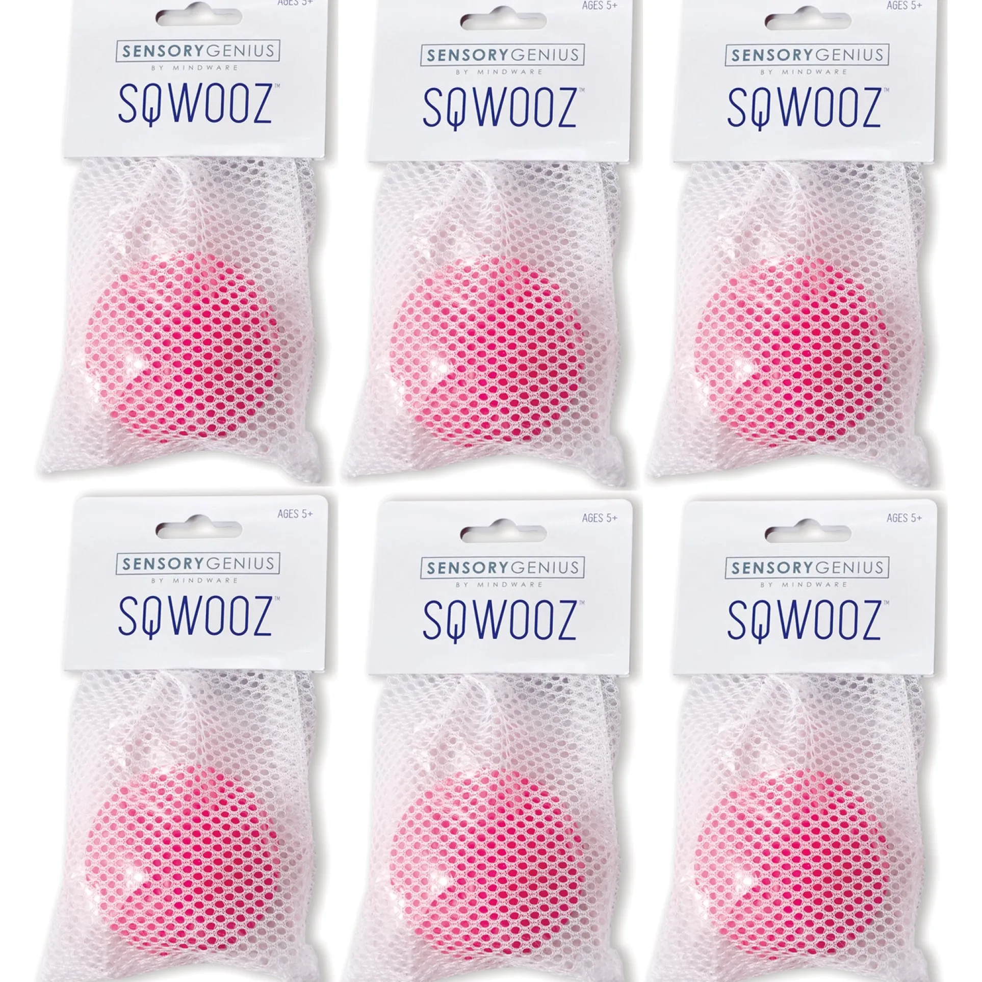Sensory Genius Sqwooz Stress Ball Extravaganza, Pack of 6
