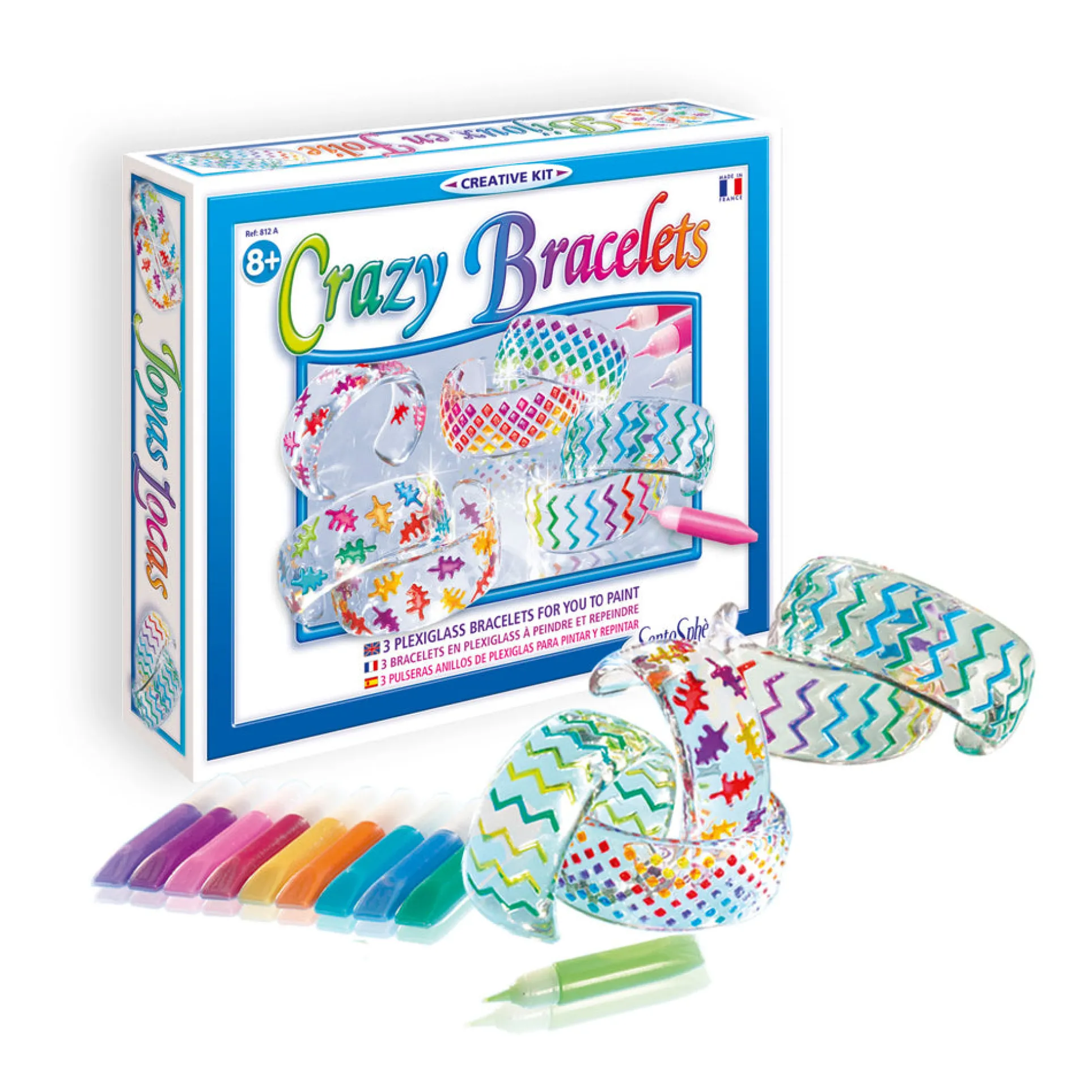 SentoSphere USA Crazy Bracelets Creative Kit - Stain Glass Painting Set