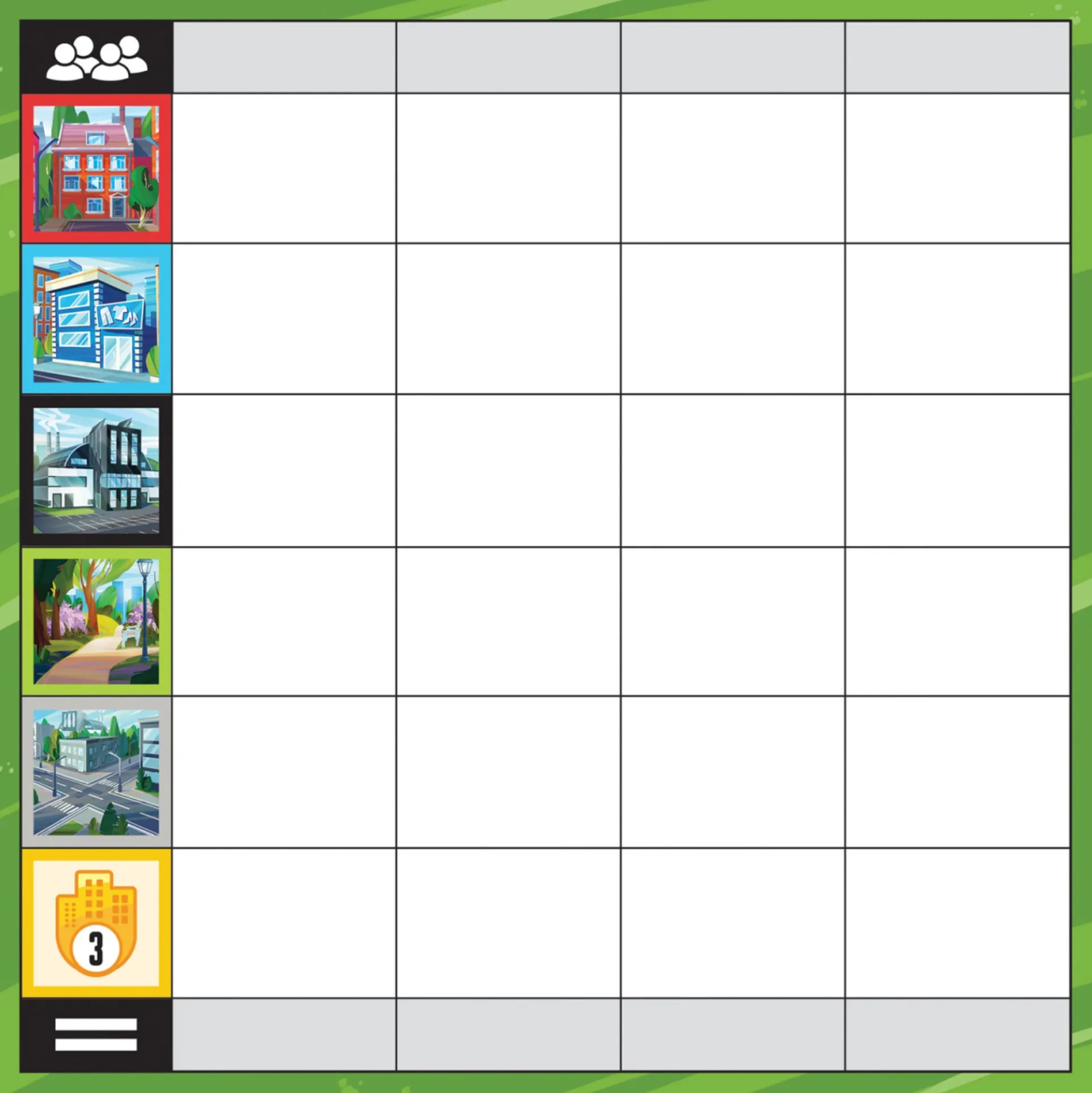 Shake That City Strategy Board Game - Urban Planning Dexterity Challenge