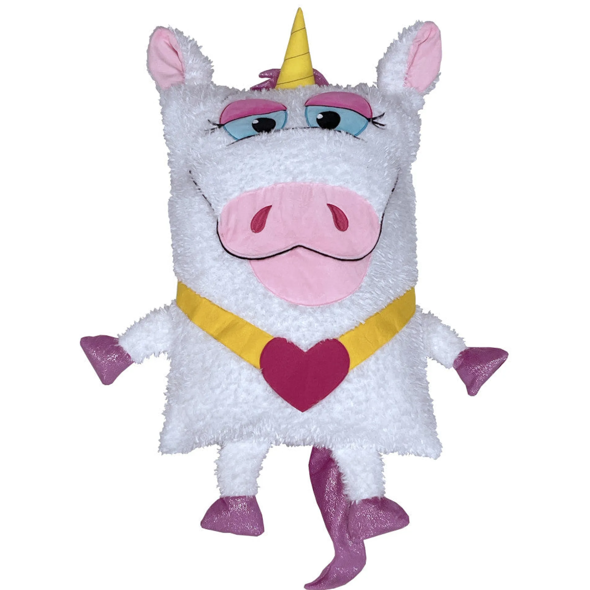 Shamzees Unicorn Magic Plush Pillow Cover - White & Purple