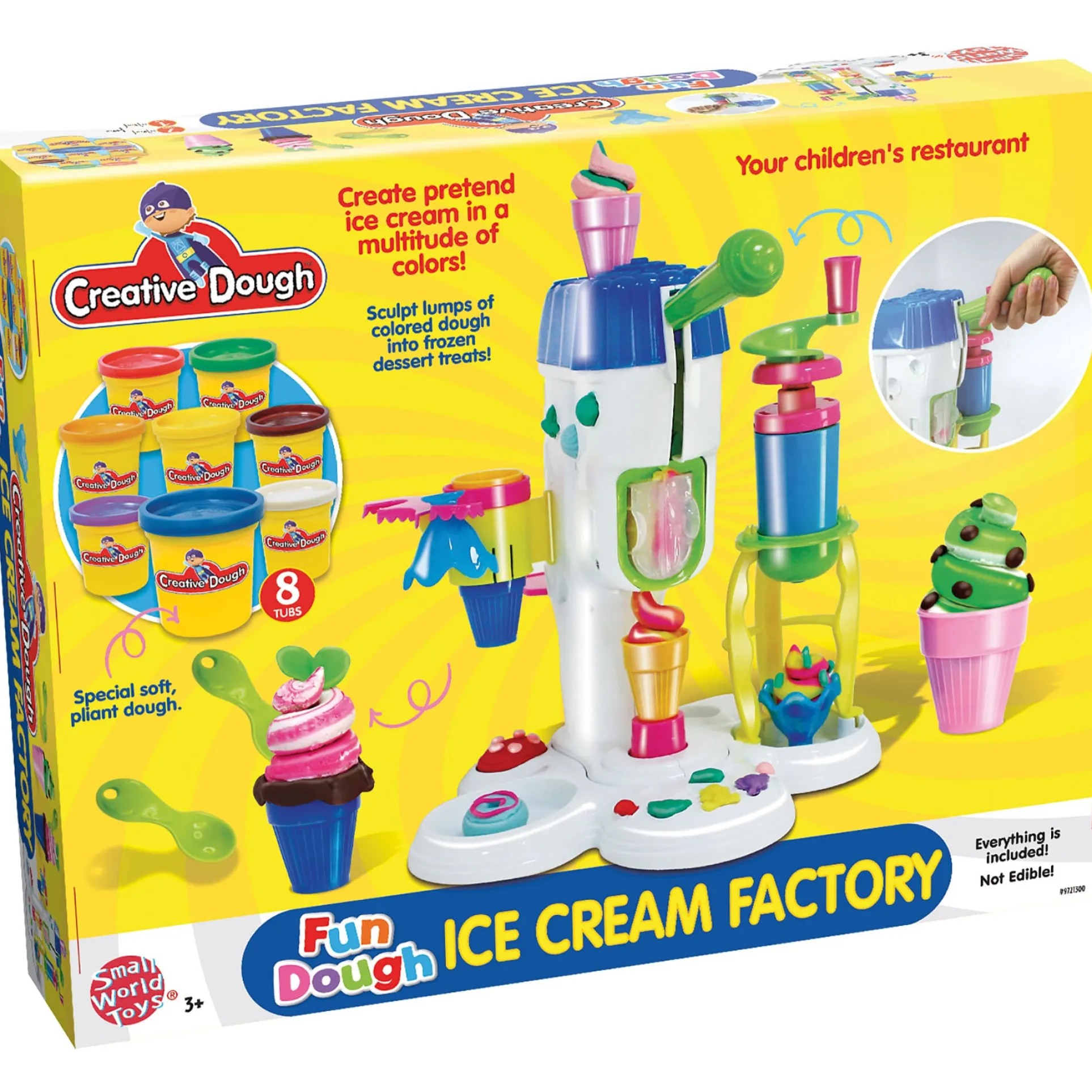 Small World Toys Creative Dough Ice Cream Factory Activity Set