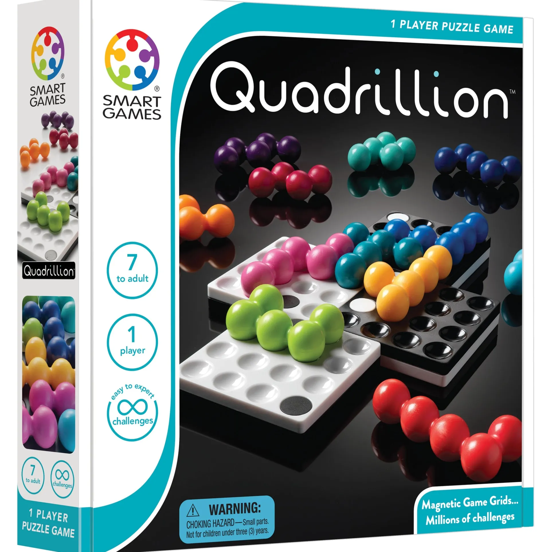 SmartGames Quadrillion Magnetic Puzzle Game for Solo Play