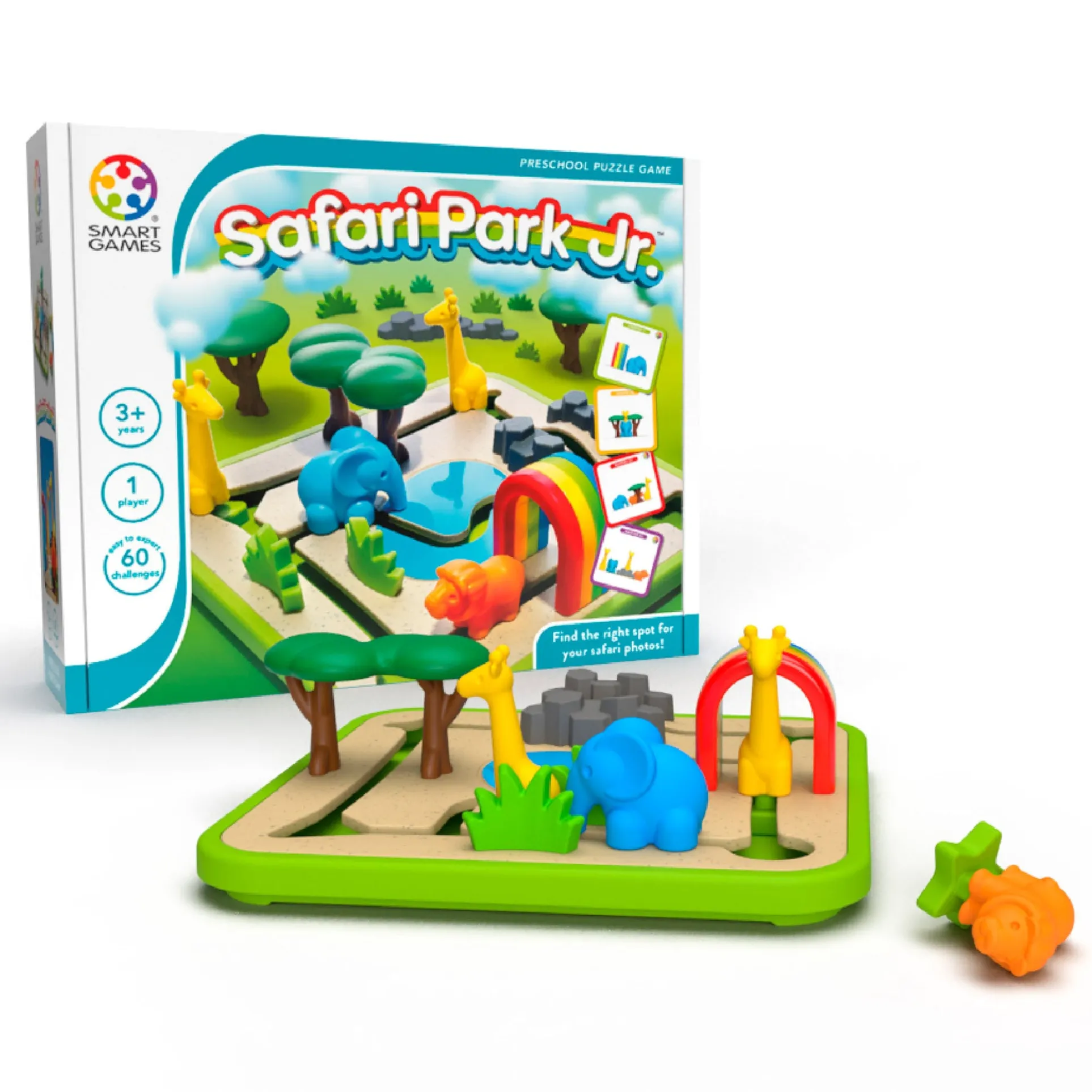 SmartGames Safari Park Jr. - Wildlife Puzzle & Play Board Game