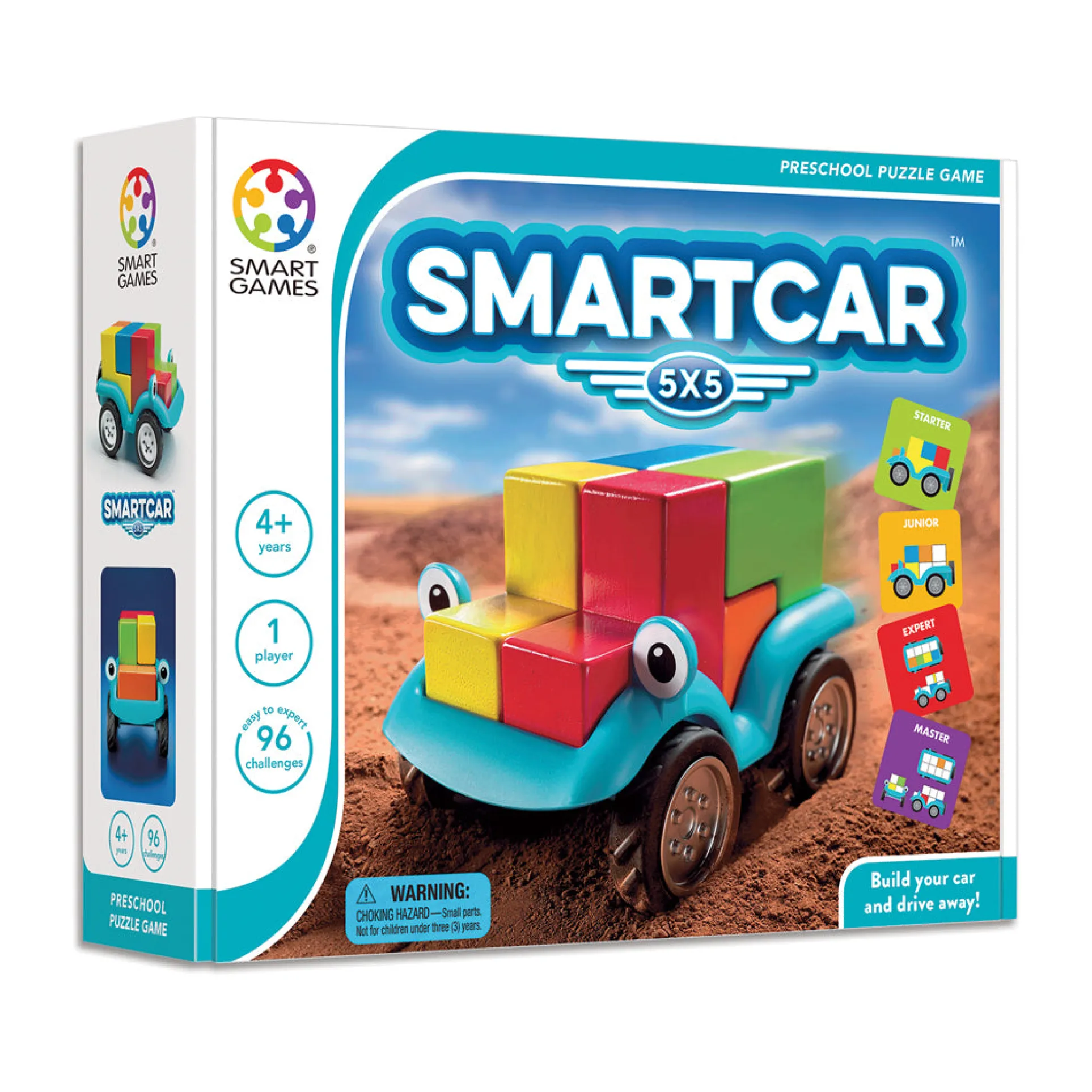 SmartGames SmartCar 5x5 - Multicolor Cognitive Skill-Building Puzzle Car