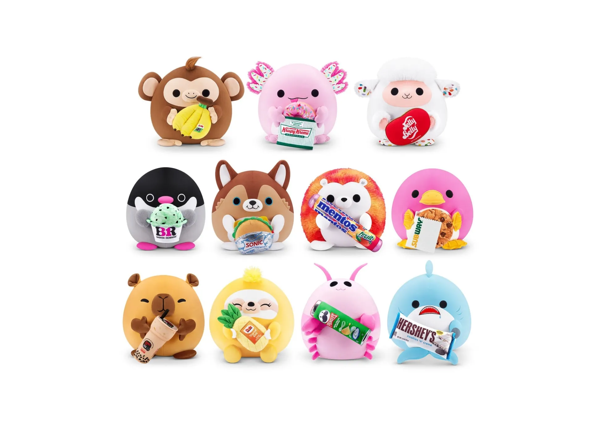 Snackles Zuru 16 inch Large Sloth and Dole Pineapple Plush Toy