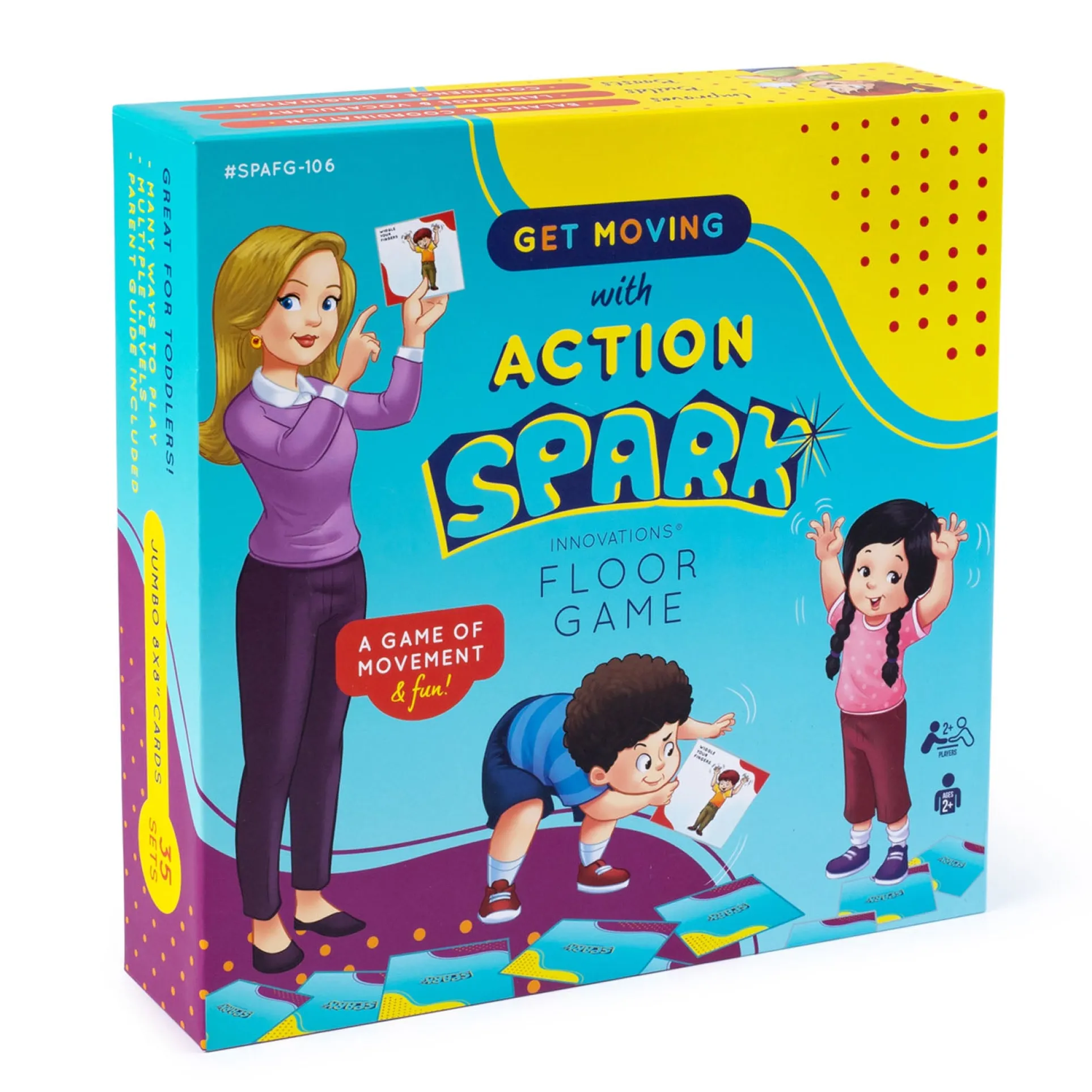 Spark Innovations Action Cards - SPARK Floor Game - Colorful Verb Mastery