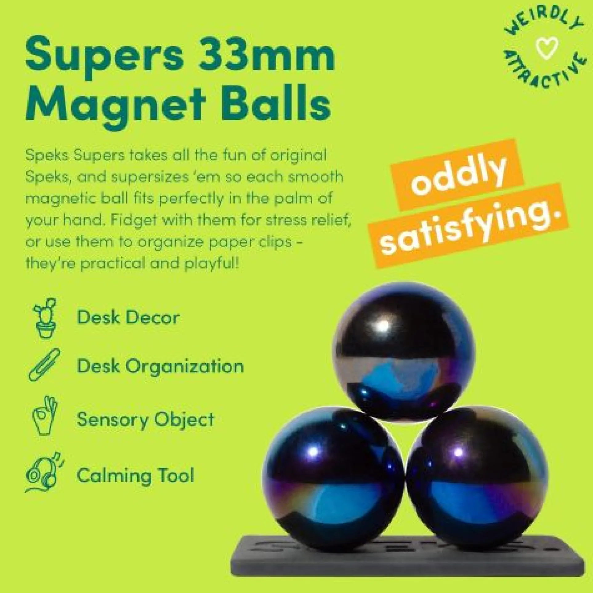 Speks 33mm Mesmerizing Magnet Stress Balls