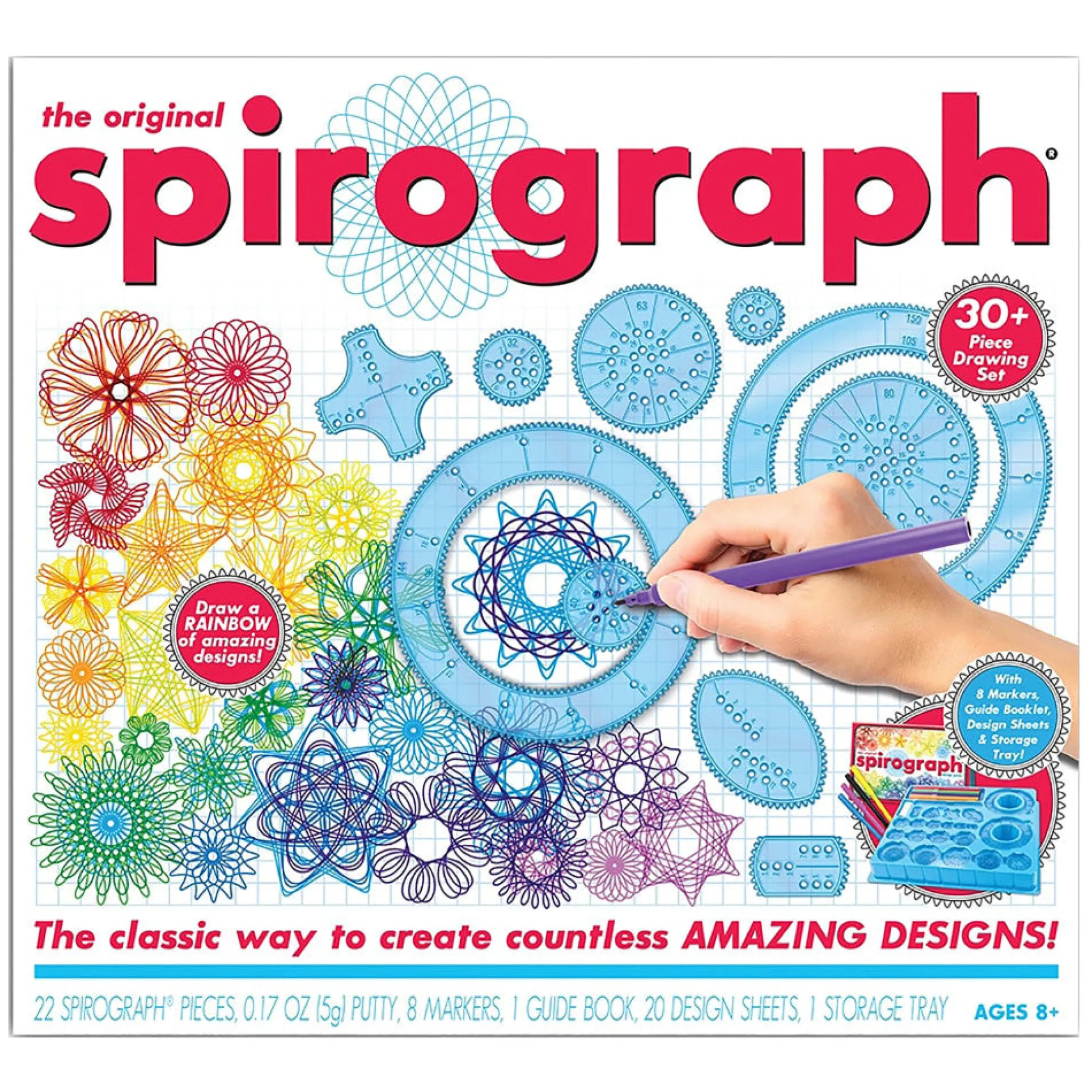 Spirograph Original Deluxe Design Drawing Kit with Markers & Guide Book