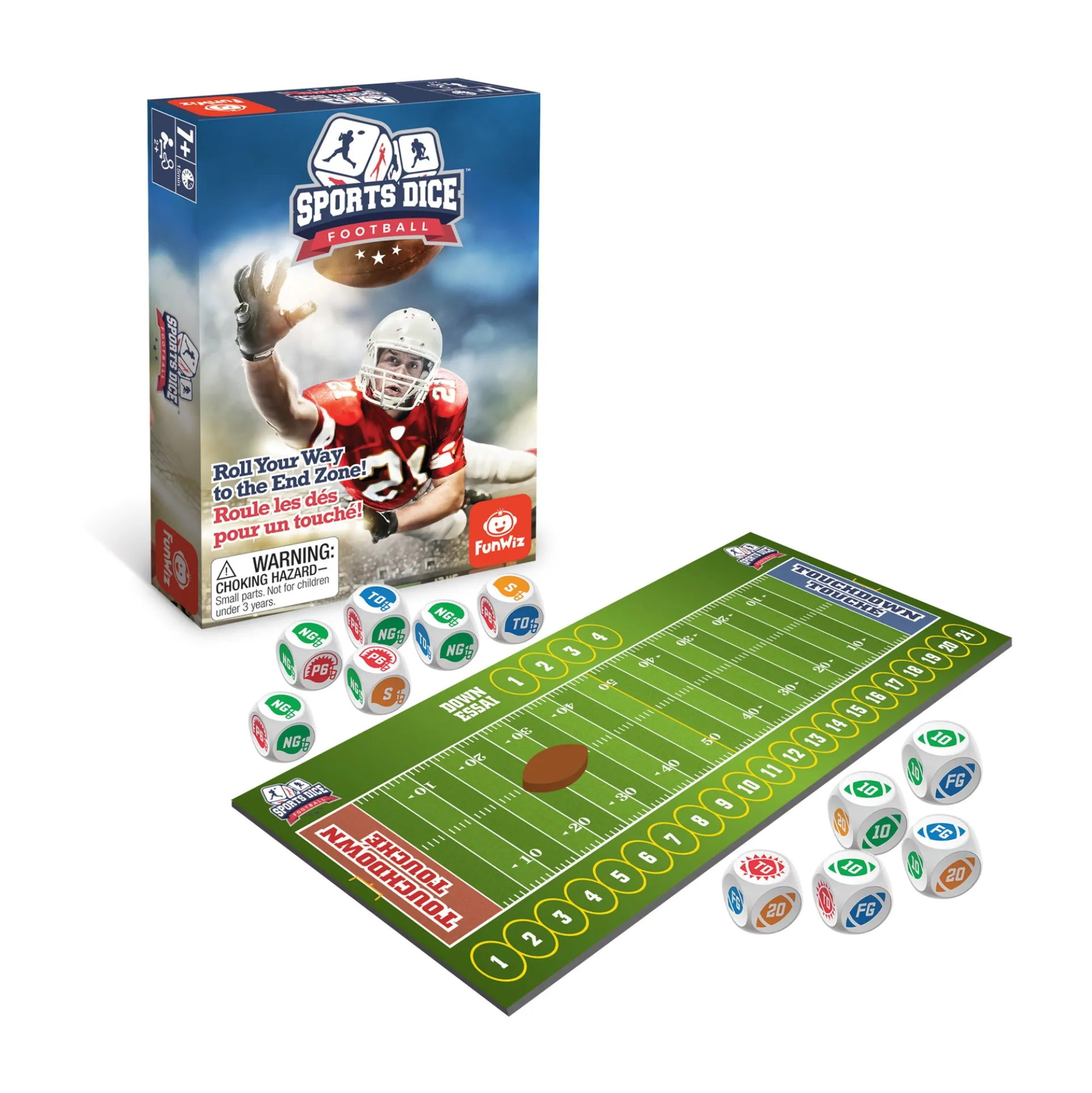 Sports Dice Football Fast-Paced Strategy Dice Game