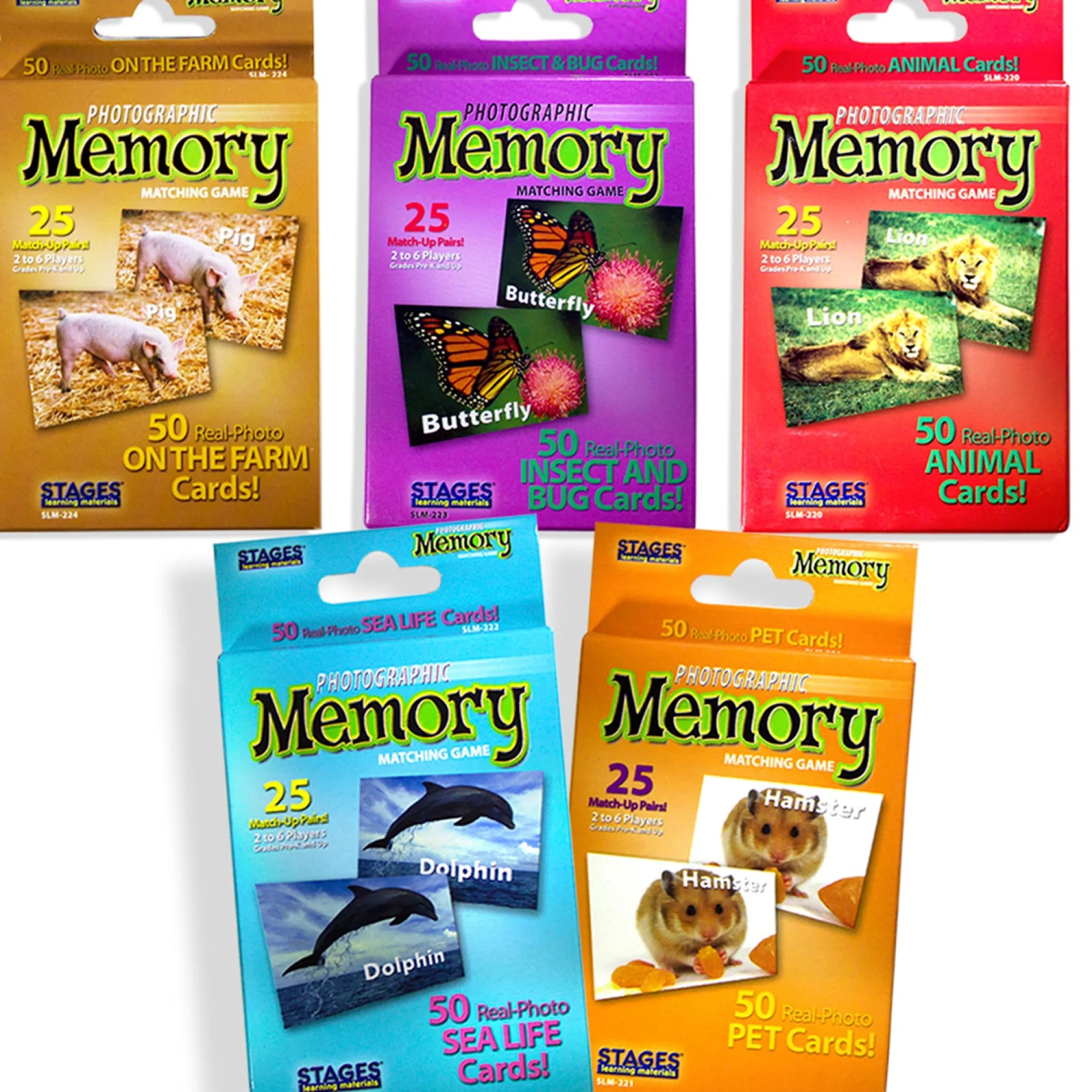 Stages Learning Animal Photographic Memory Matching Game Set - Educational Toy