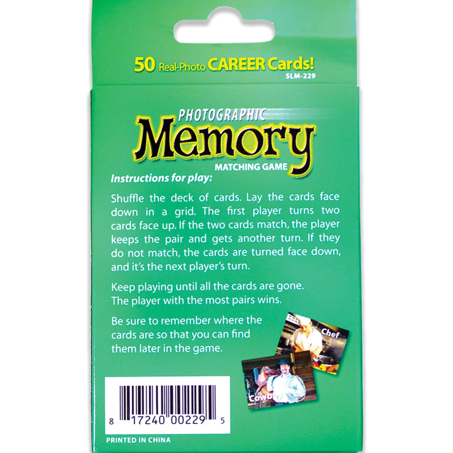 Stages Learning Memory Match - Careers Photographic Game - Triple Pack