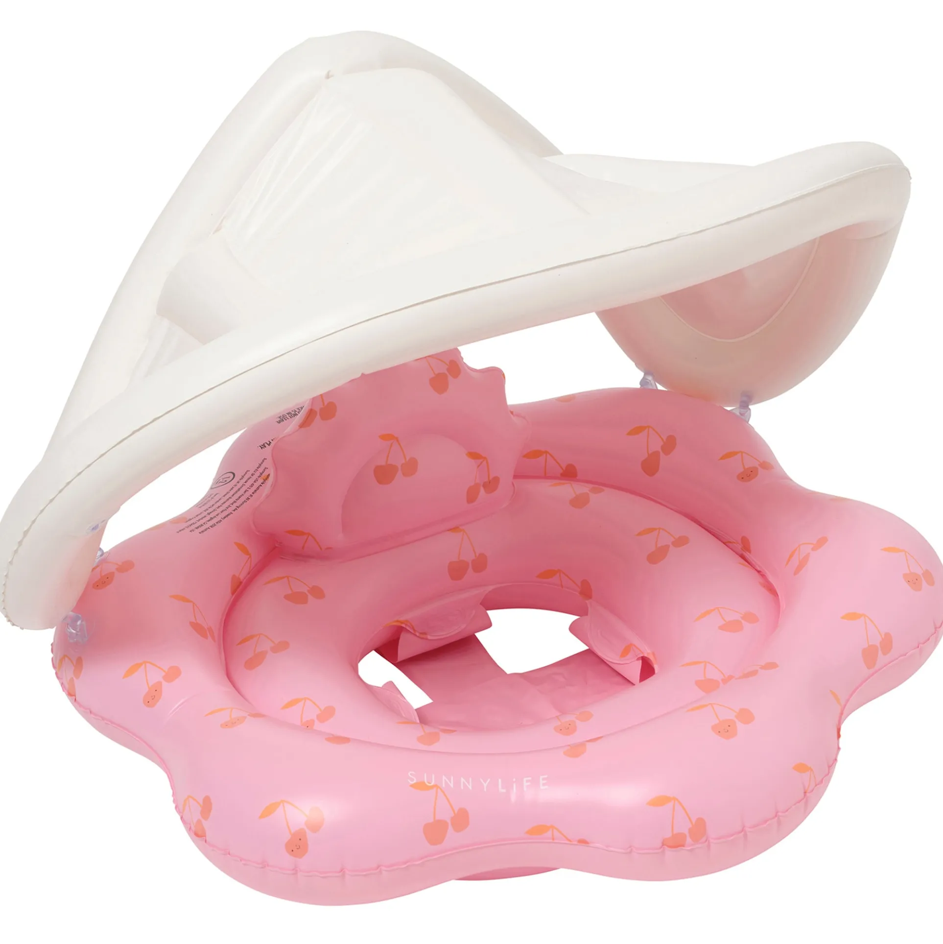 Sunnylife Cotton Candy Pink Baby Float with Canopy, Inflatable Tube & Comfort Features
