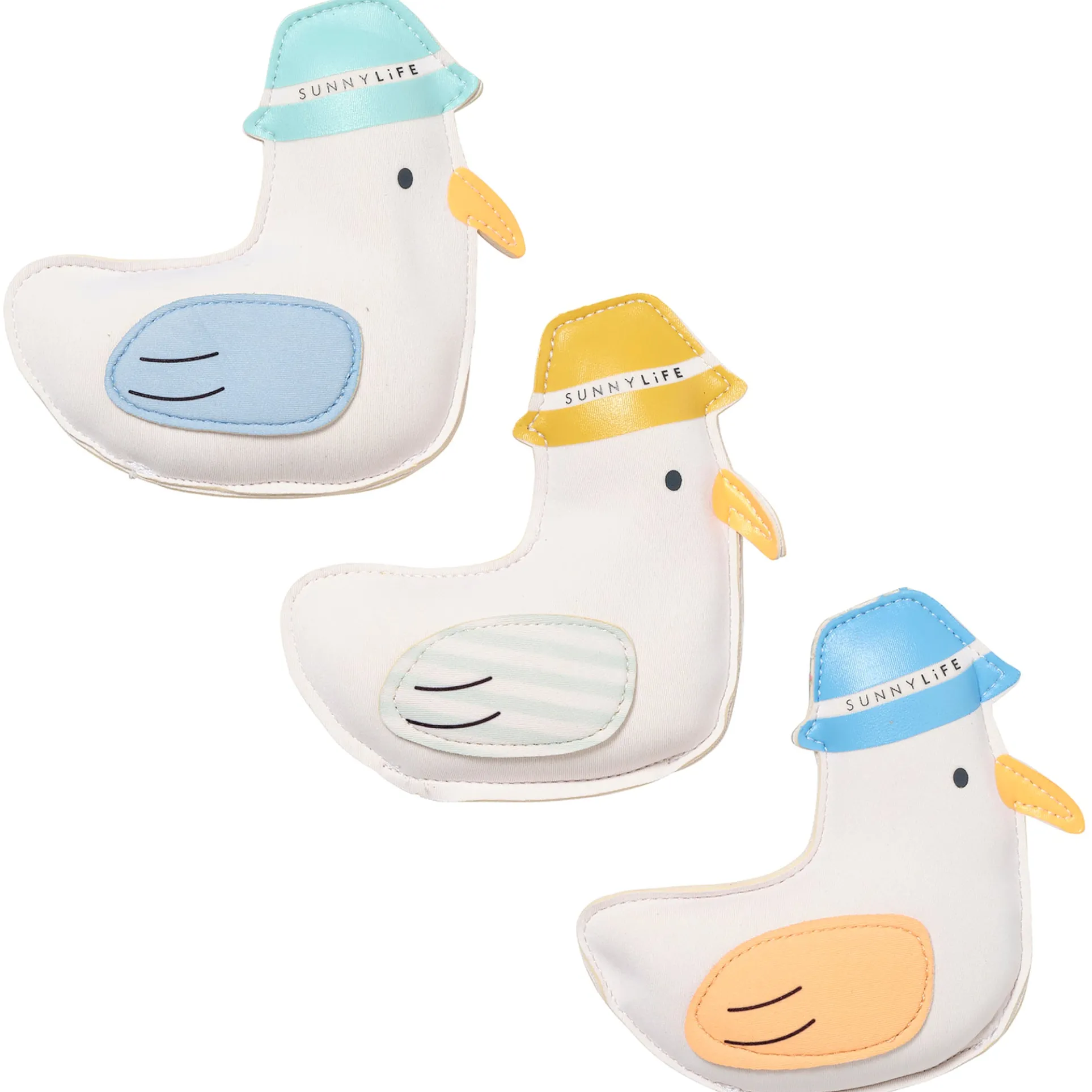 Sunnylife Dive Buddies - Sid The Seagull 3pk, Pool Toys with Colorful Hats