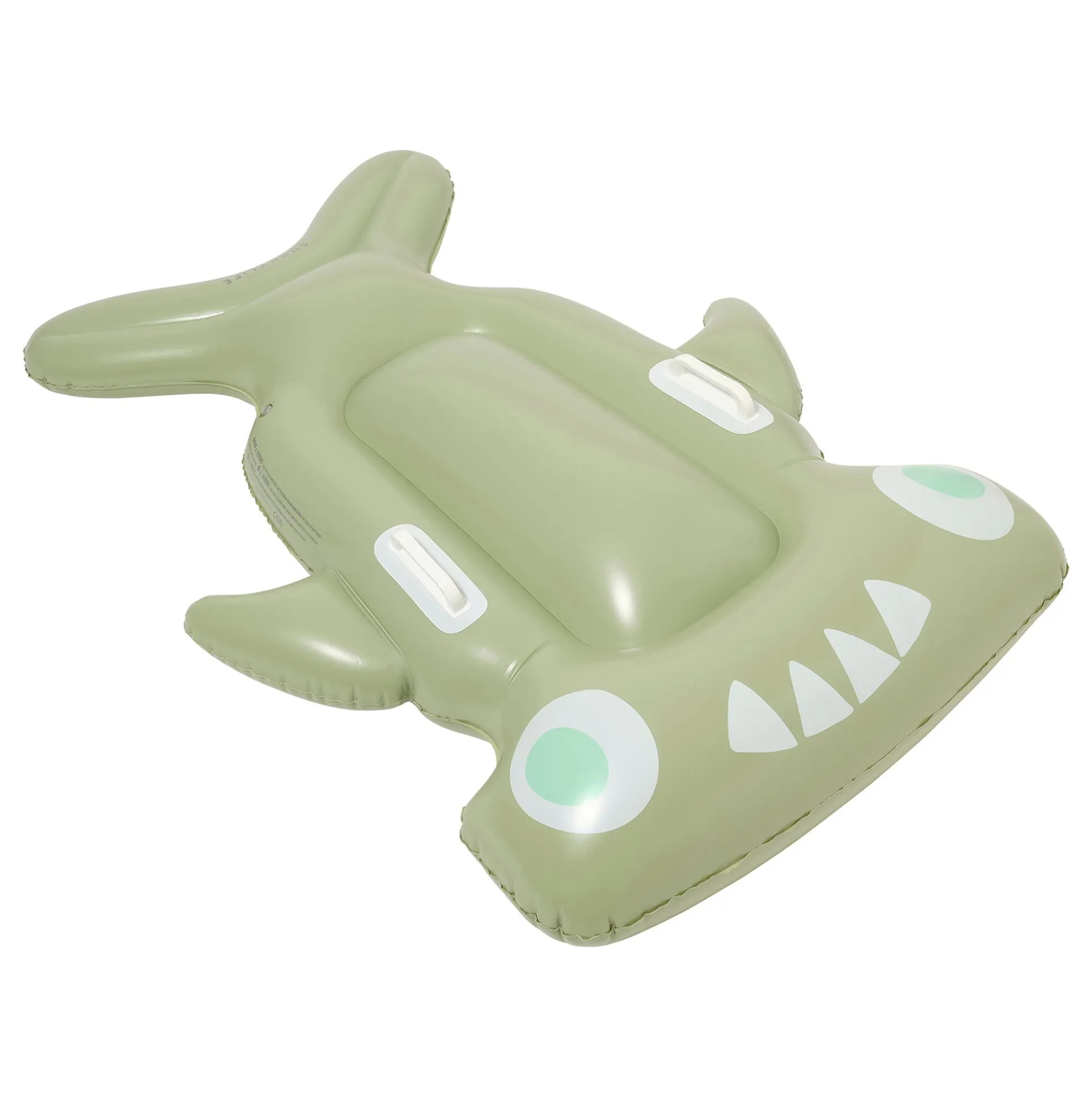 Sunnylife Kids Lie-On Float - Salty The Shark Khaki Inflatable Pool Ride-On