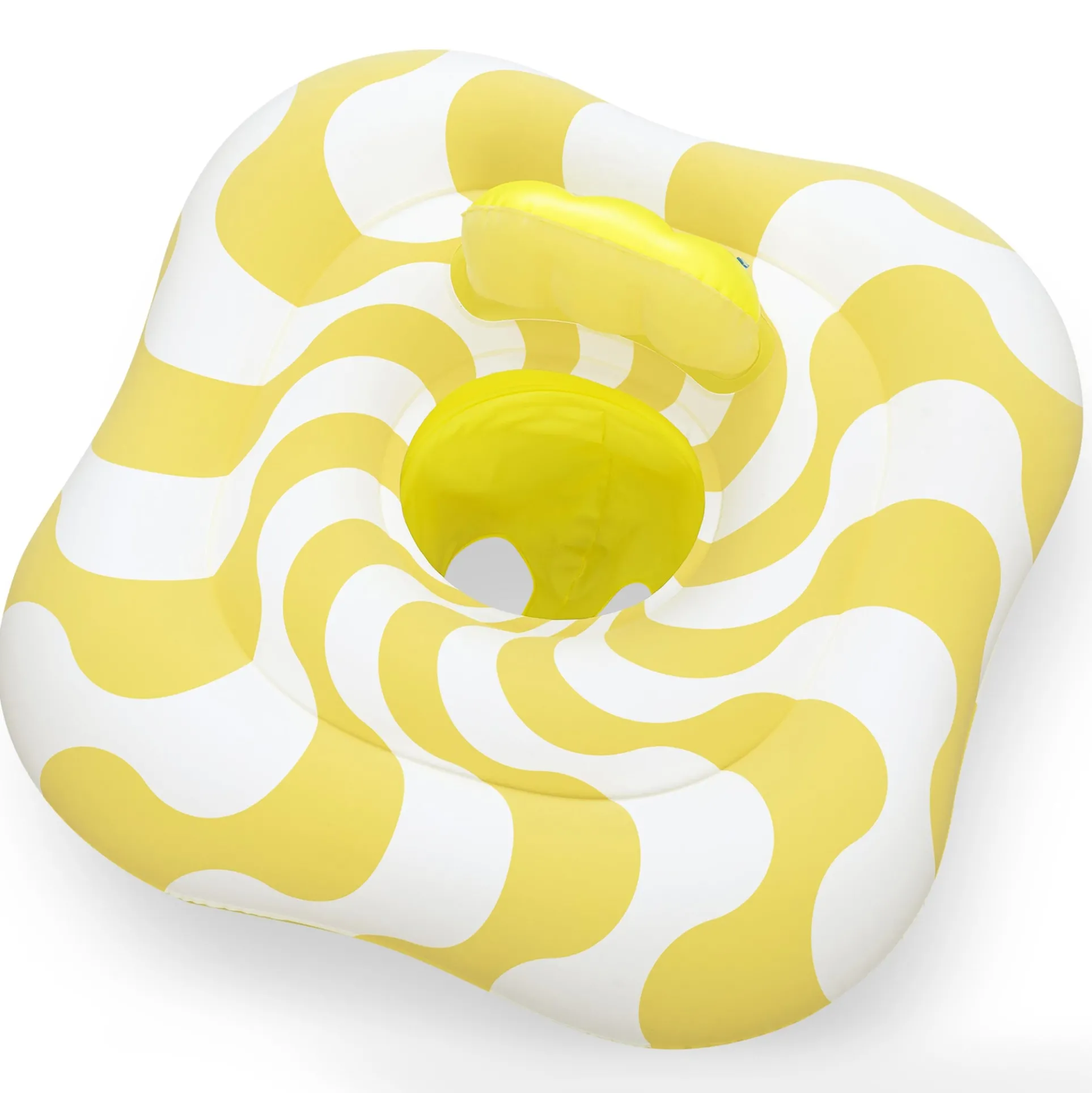 Swim Safe Comfort Plush Baby Float – 31" Yellow Inflatable with Diaper-Style Seat