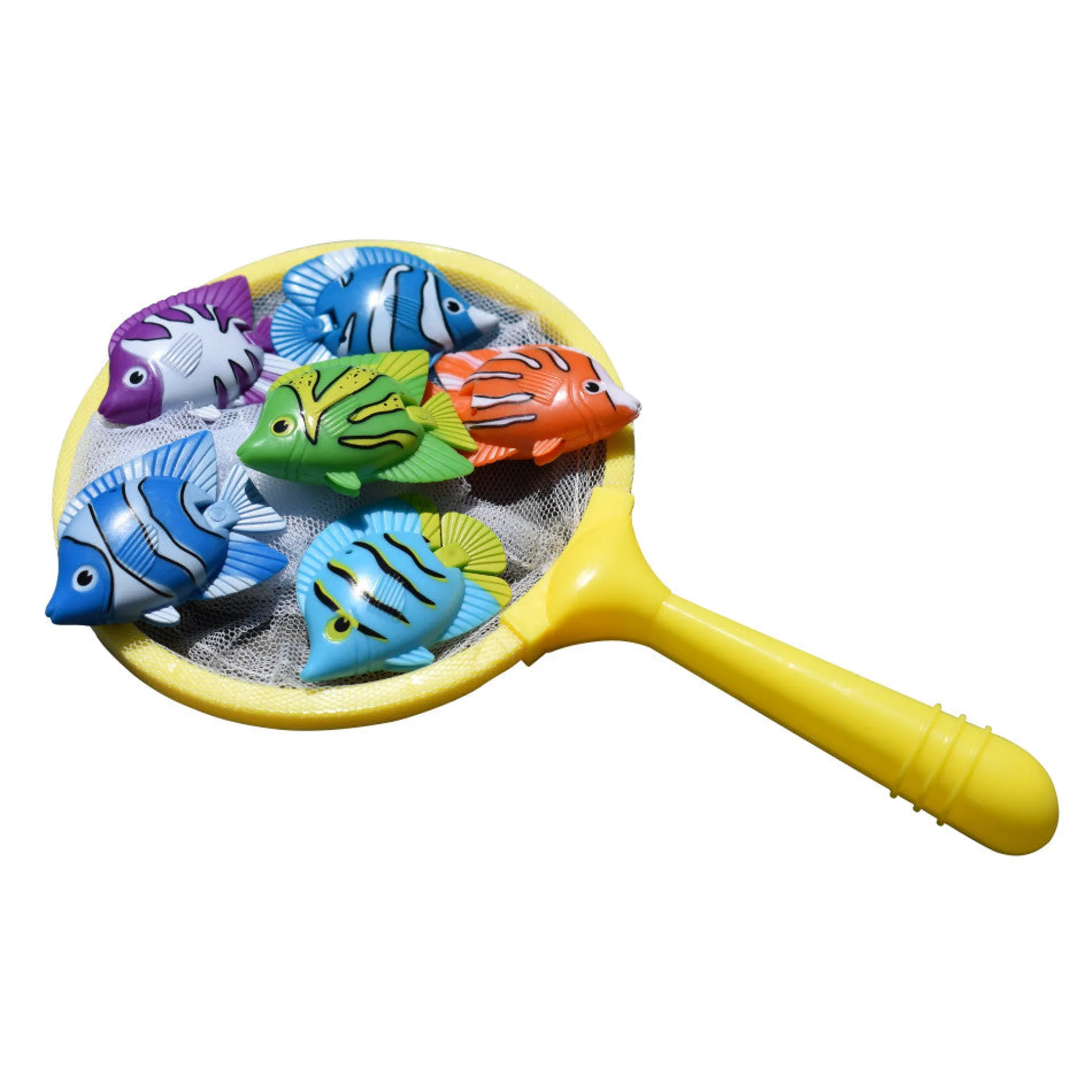 Swimline Fish Catch Game Dive Toys Set with Colorful Fish and Fishing Net